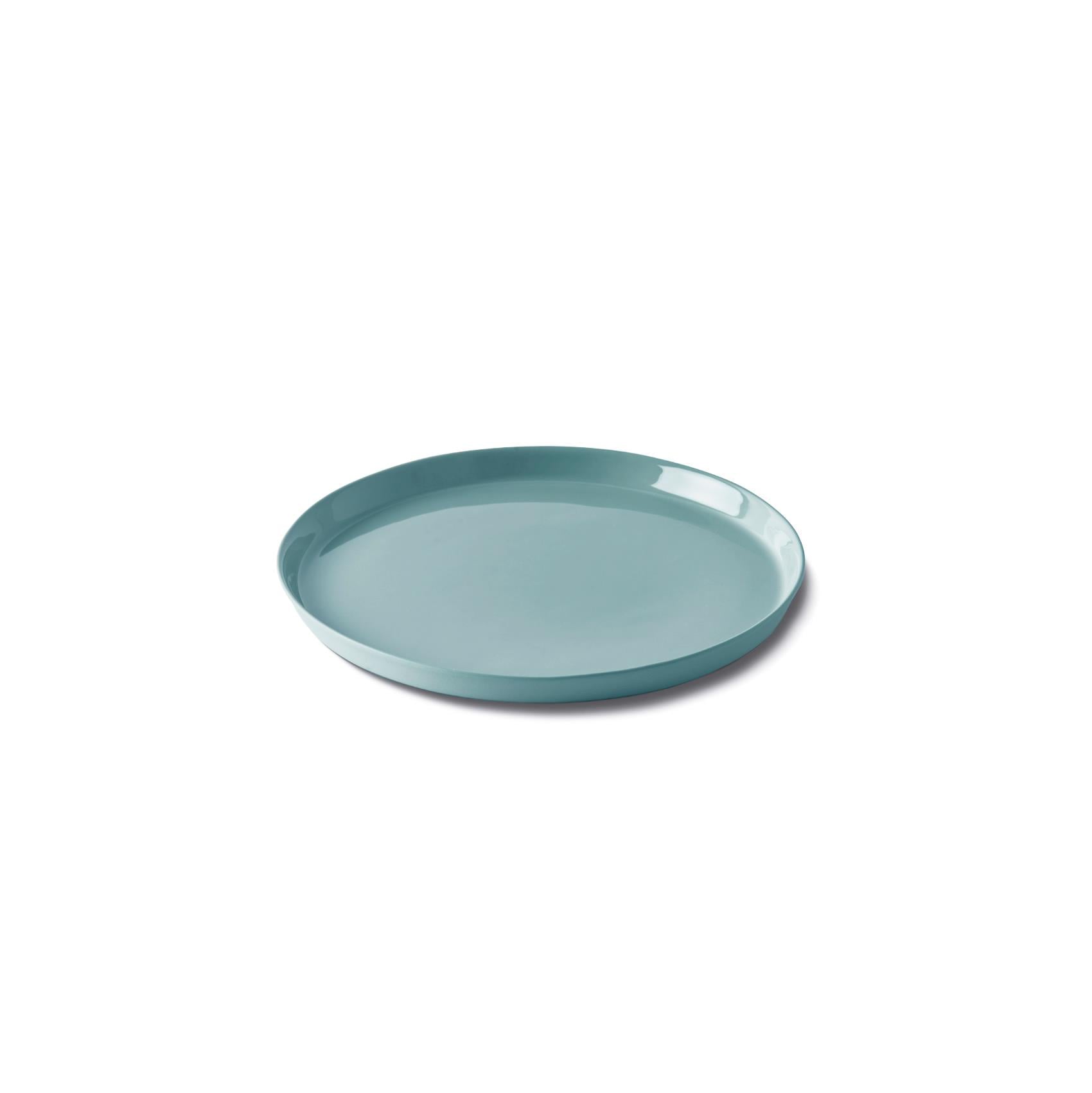 Round Dessert Plate Single Colour Aqua