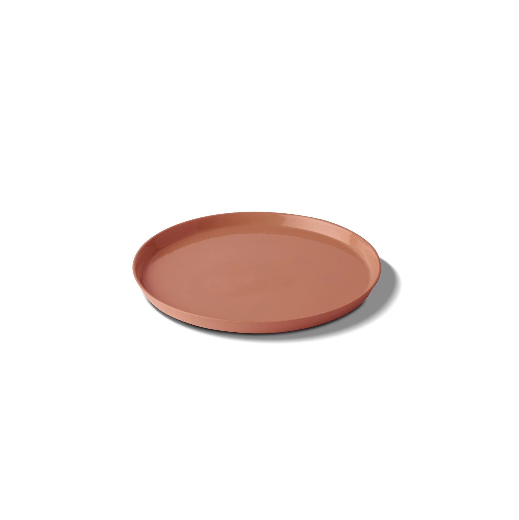 Round Dessert Plate Single Colour Aqua - Coral