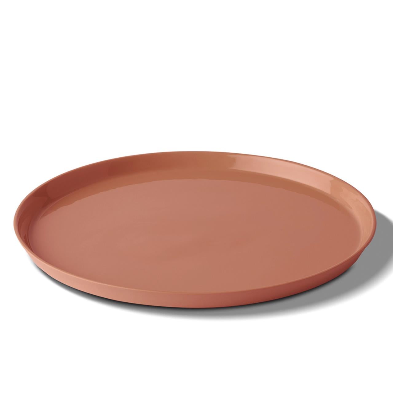 Round Pizza Plate Single Colour - CORAL