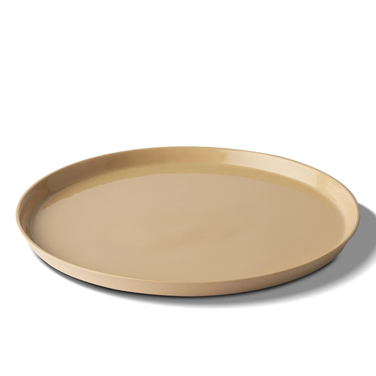 Round Pizza Plate Single Colour - STRAW