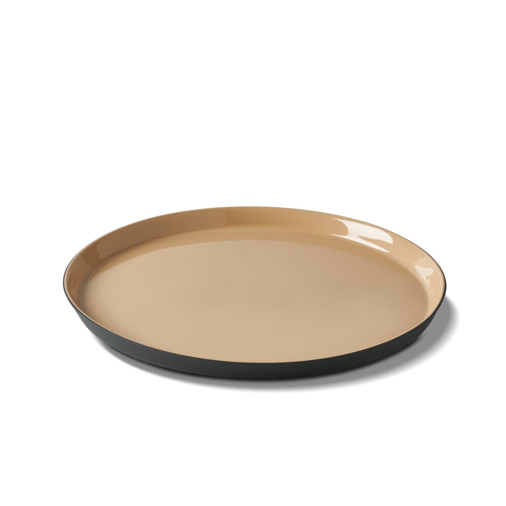 Rond Dinerbord Dubbele Kleur - Black&Straw