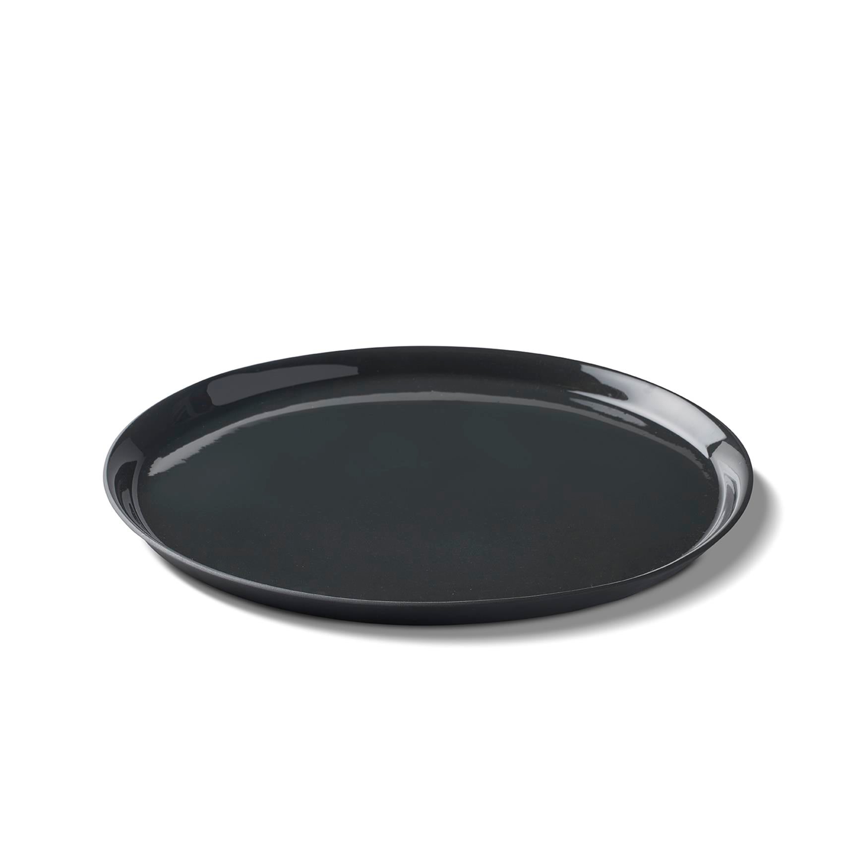 Assiette Dîner Ronde Couleur Unique Aqua - Black