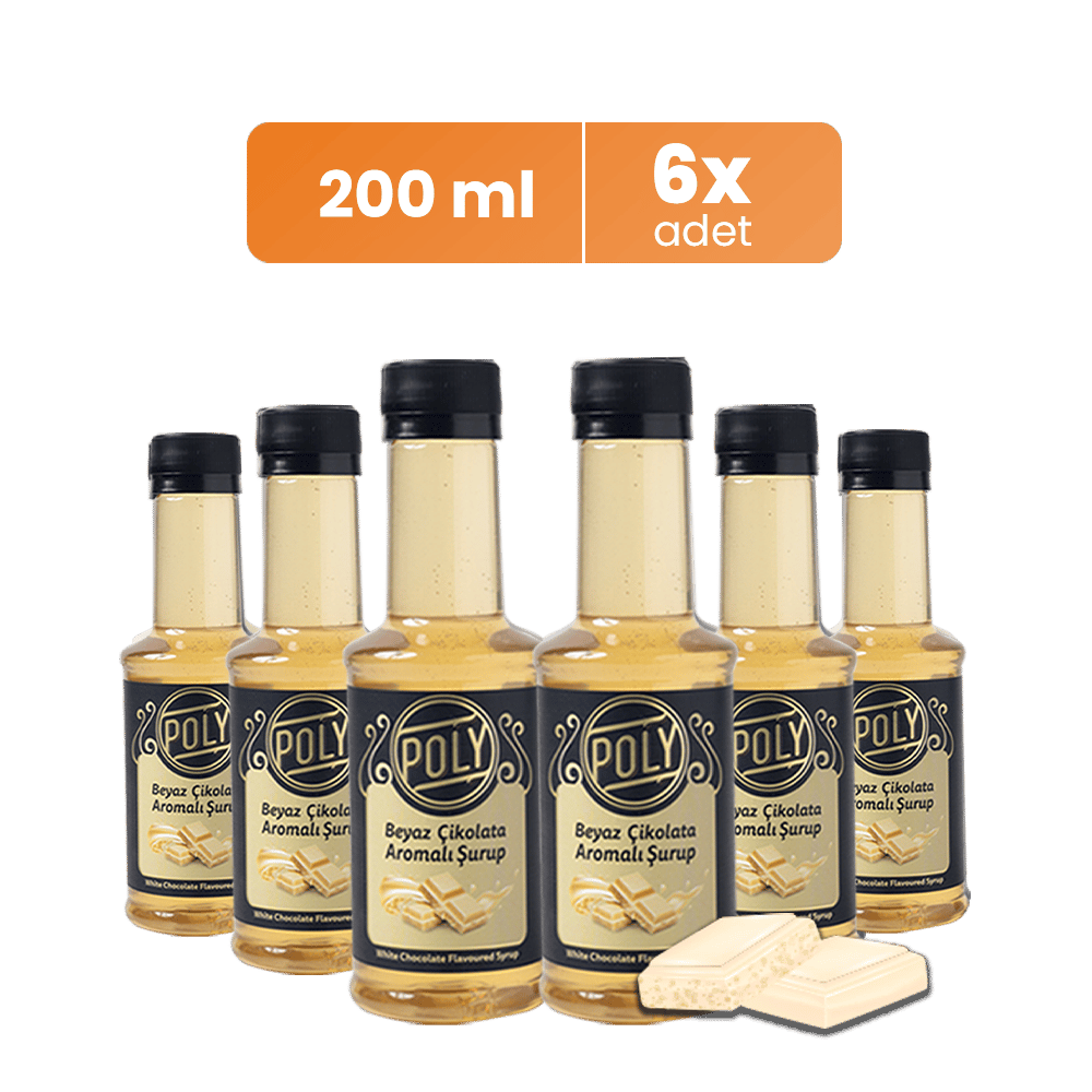 Poly 6'lı Beyaz Çikolata Kahve Şurubu 6x200ml | Addis Ababa Coffee