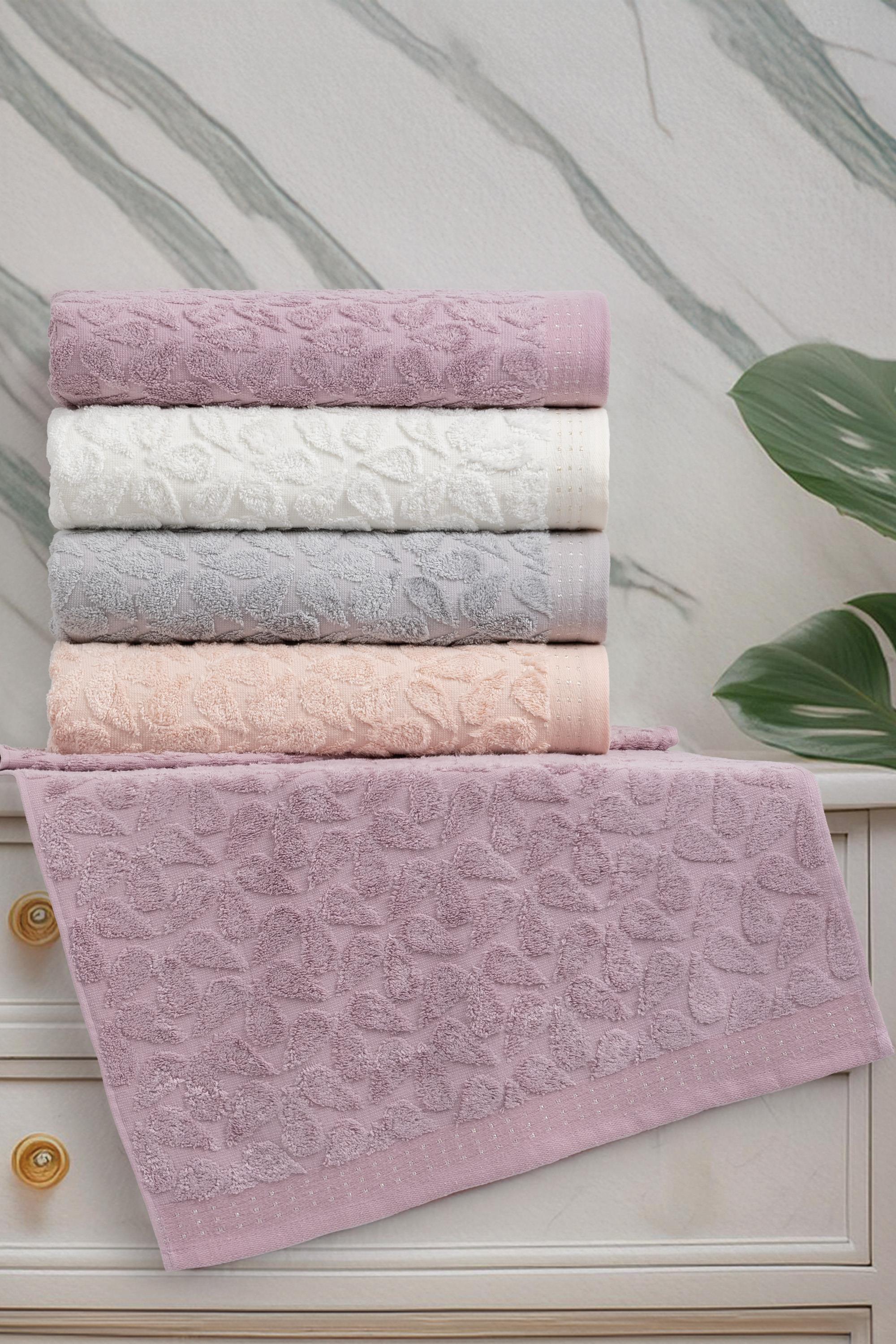 Estate Asorti Jakarlı Bambu 4lü Banyo Havlusu