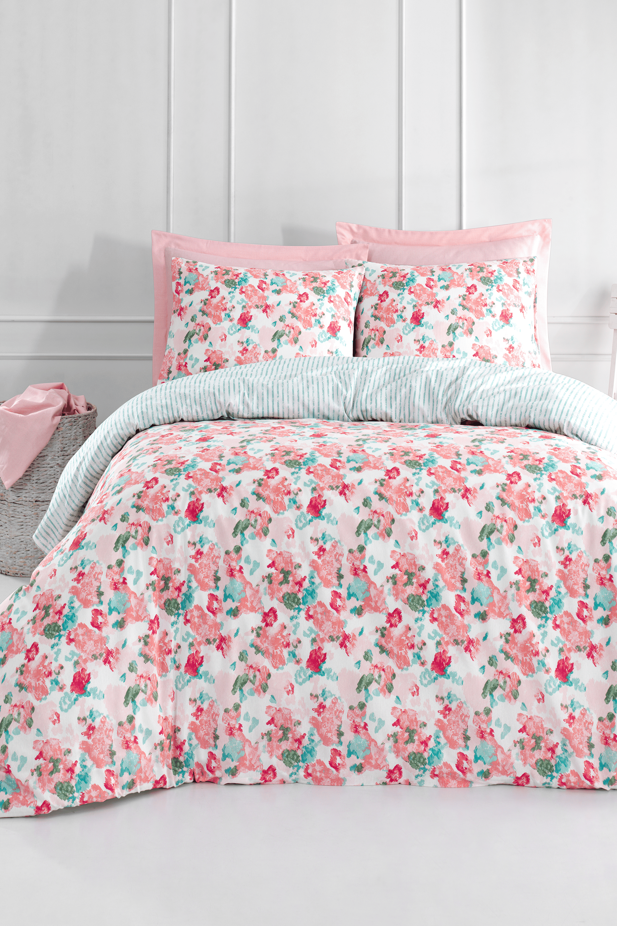 Harper Pink Puff Tek Kişilik Luxart Nevresim Takımı