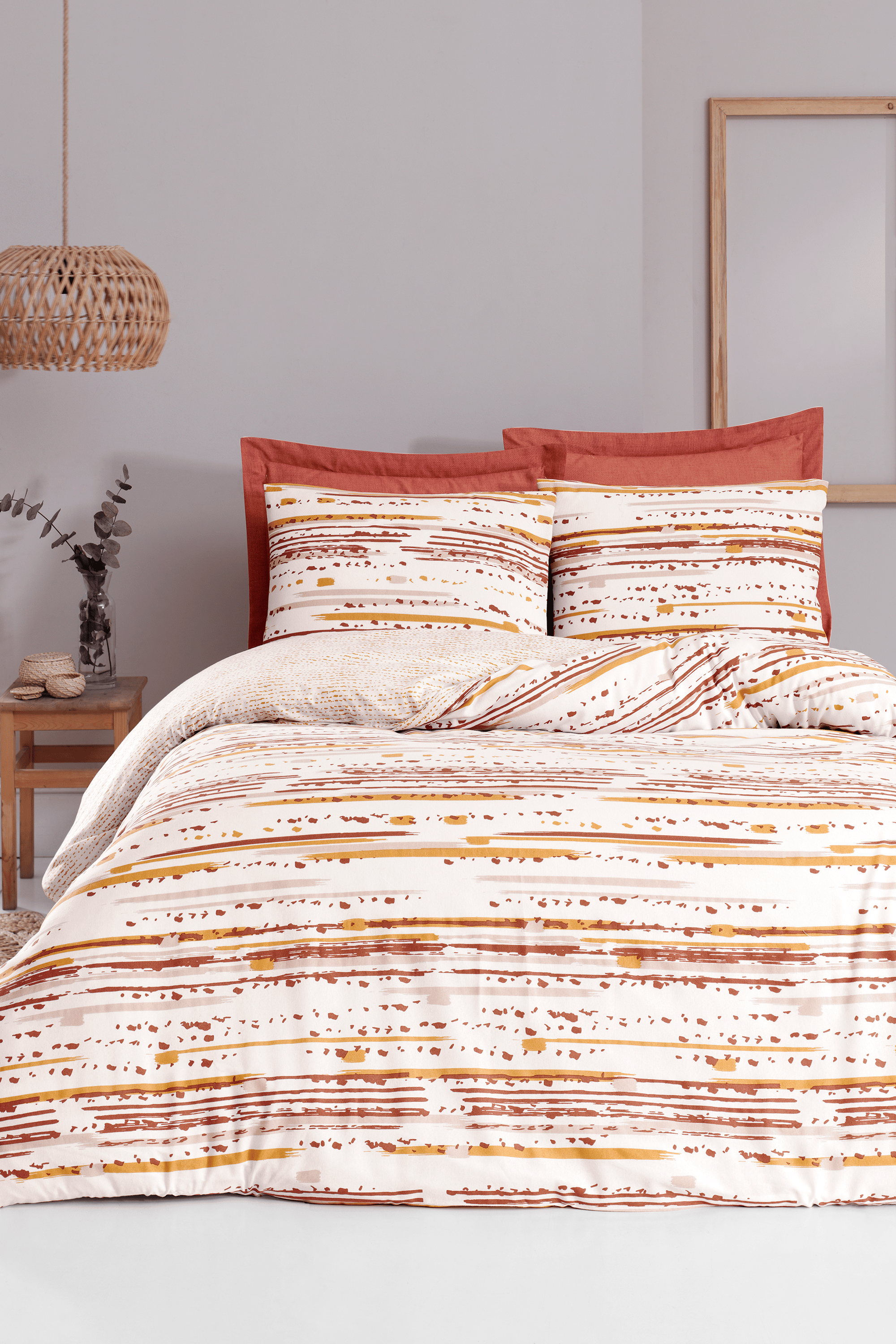Manu Terracotta Tek Kişilik Luxart Nevresim Takımı