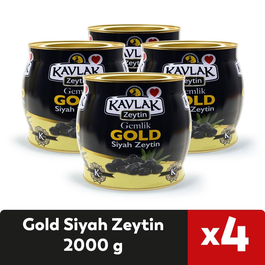 Gold Gemlik Siyah Zeytin 2 Kg ( brüt ) 4 lü Özel Fiyat