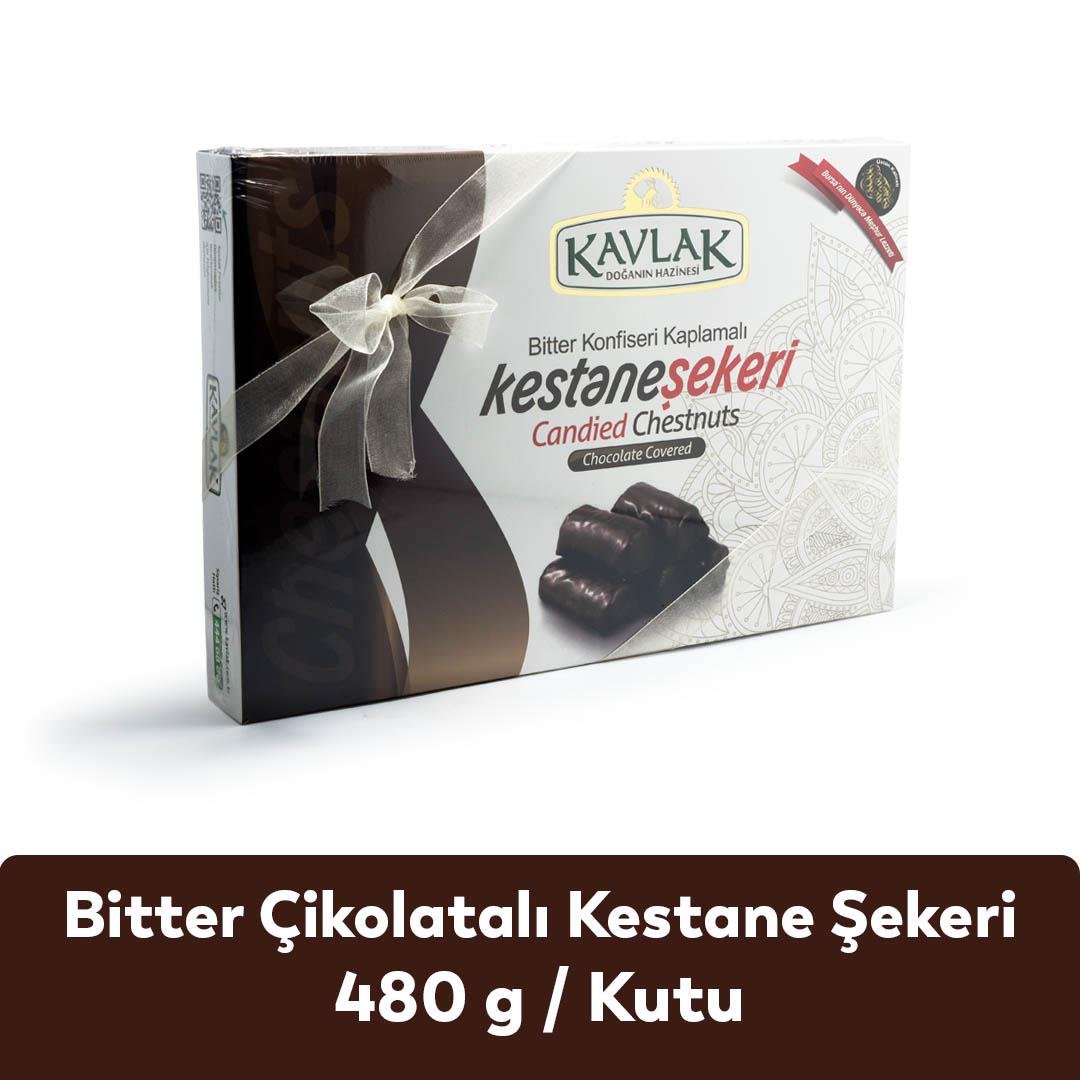 Kavlak Kutu Bitter Çikolatalı Kestane Şekeri 480 gr