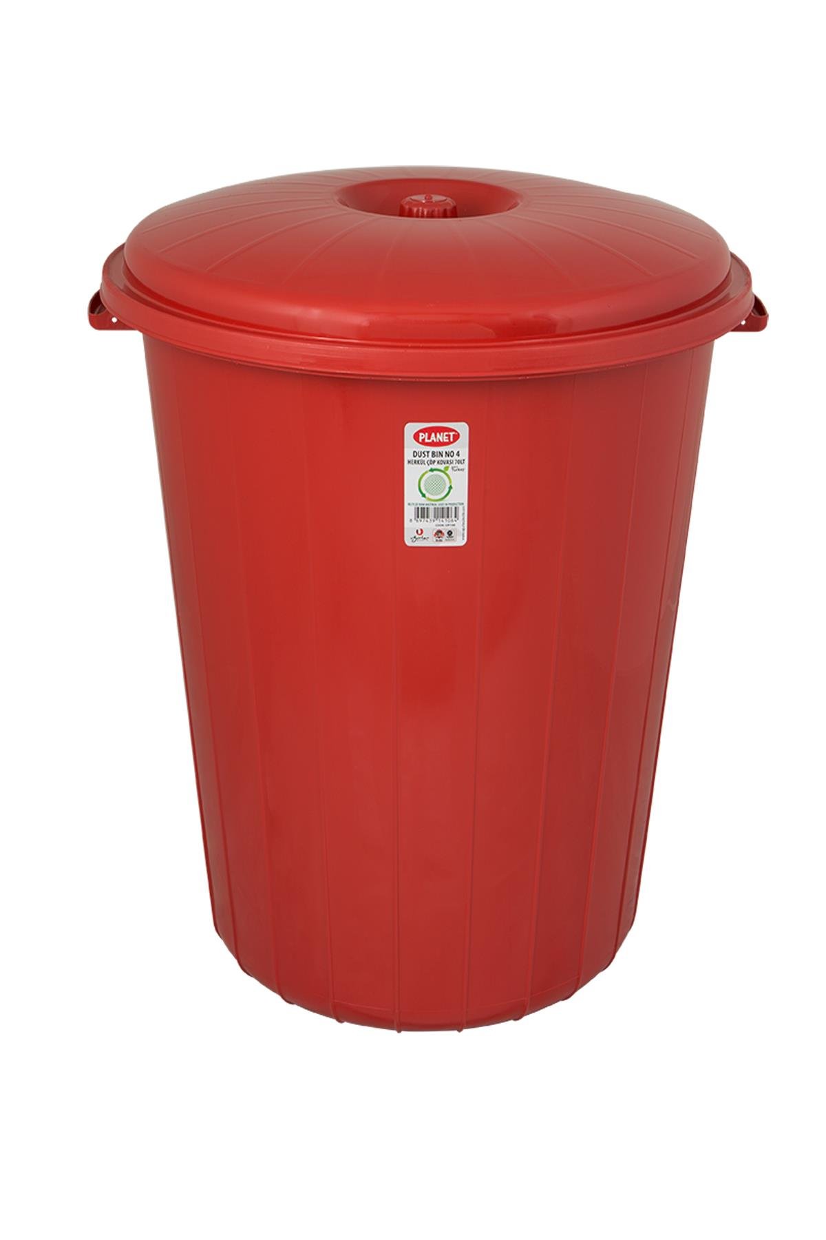 Çöp Kovası Renkli Herkül 70 LT No. 4 Kırmızı | Uğurlar Plastik