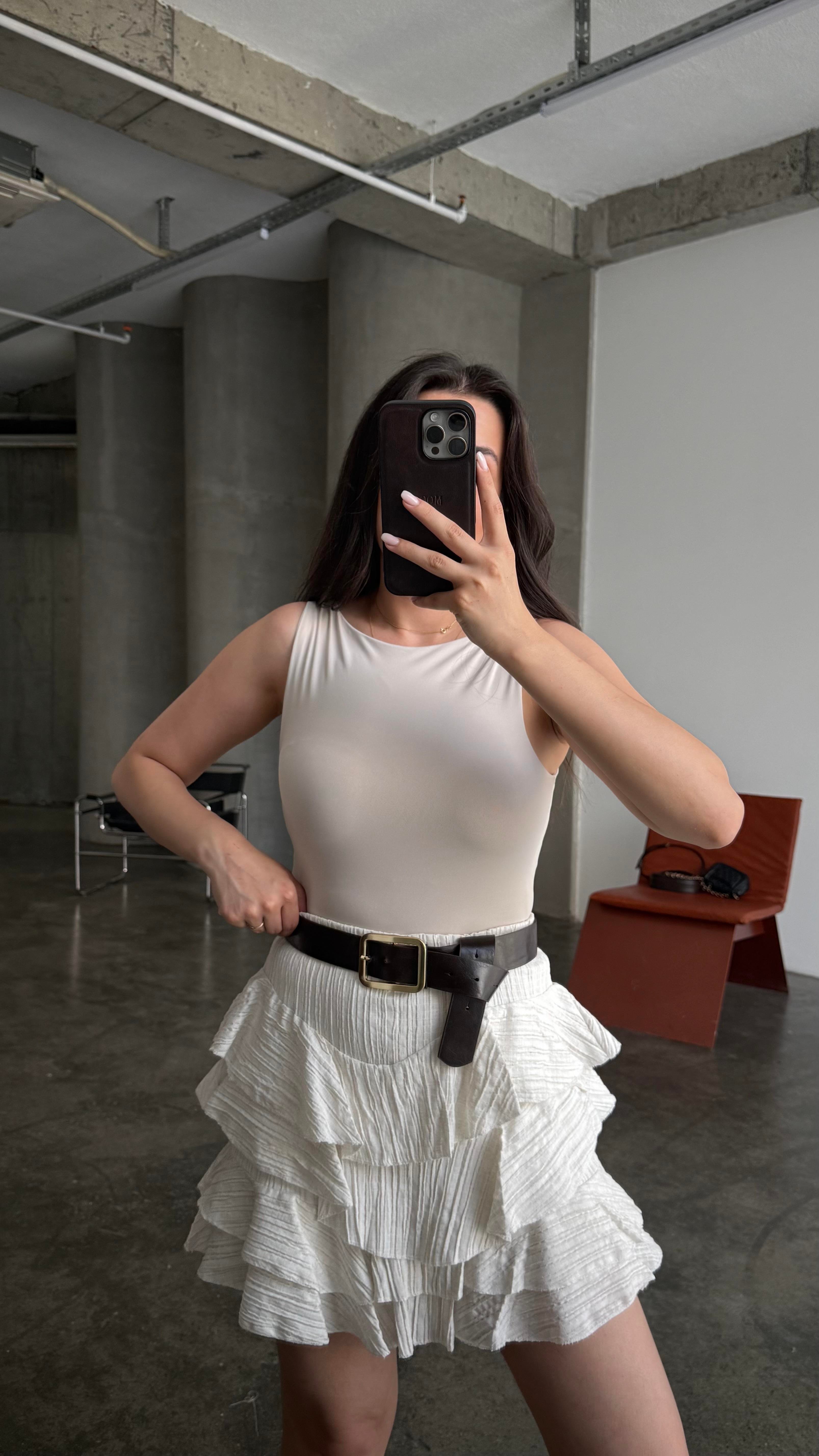 Star Taş Geniş Yaka Body Suit