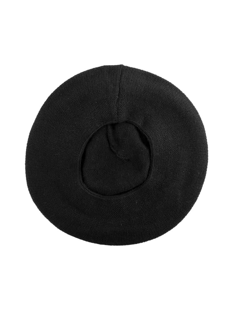 Yün Karışımlı Triko Ressam Şapkası - Siyah - Rivus