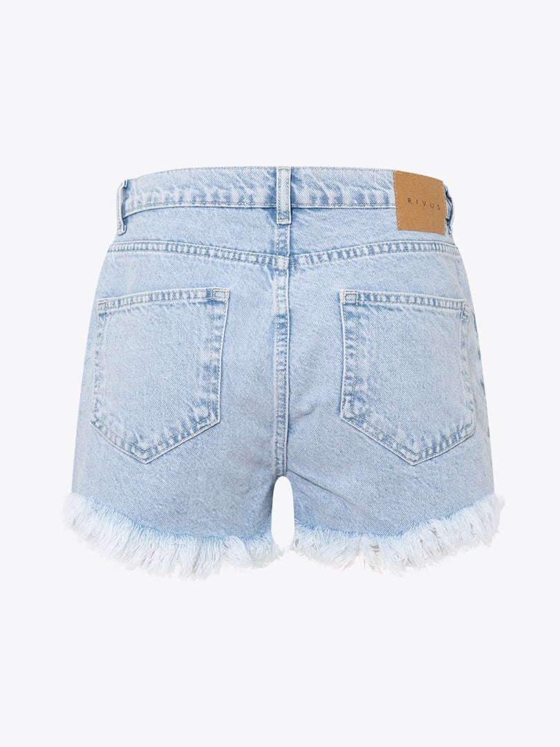 Ripped Jean Shorts Indigo Rivus