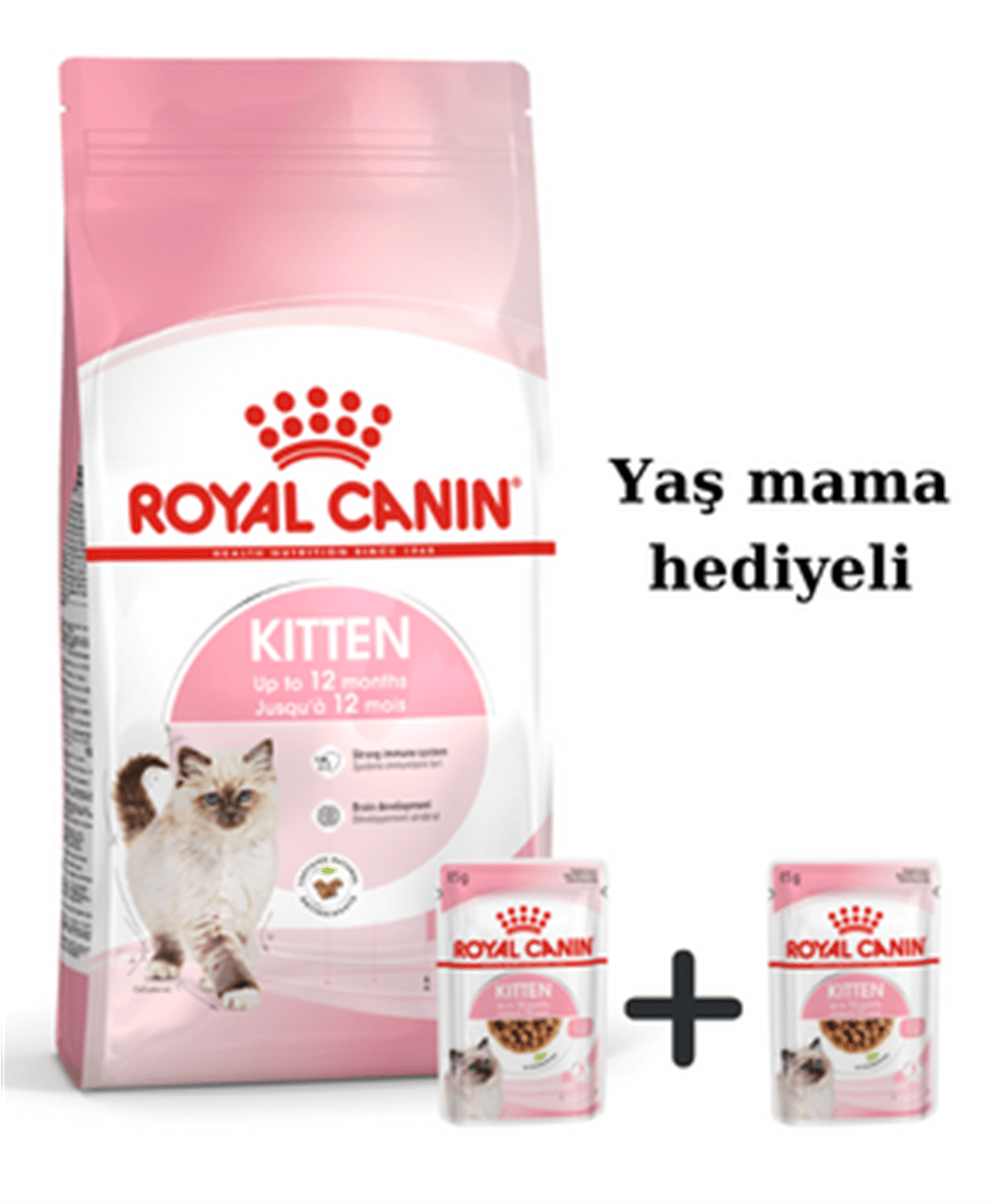 Royal Canin Kitten 2 kg 4 - 12 aylık Yavru Kedi Kuru Mama Yaş Mama Hediyeli