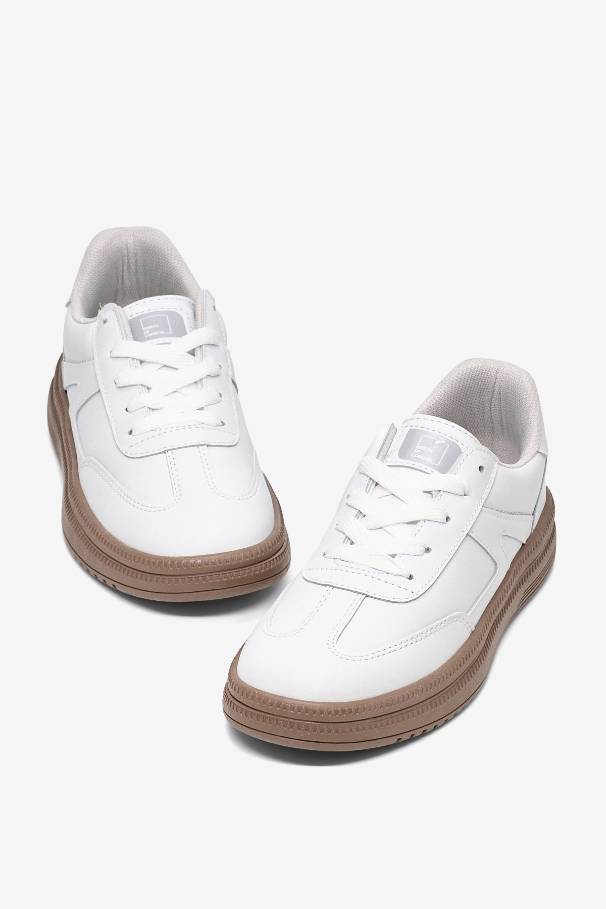 Rahat Kalıp Kauçuk Taban Bağcıklı Sneaker Kadın Beyaz Beyaz