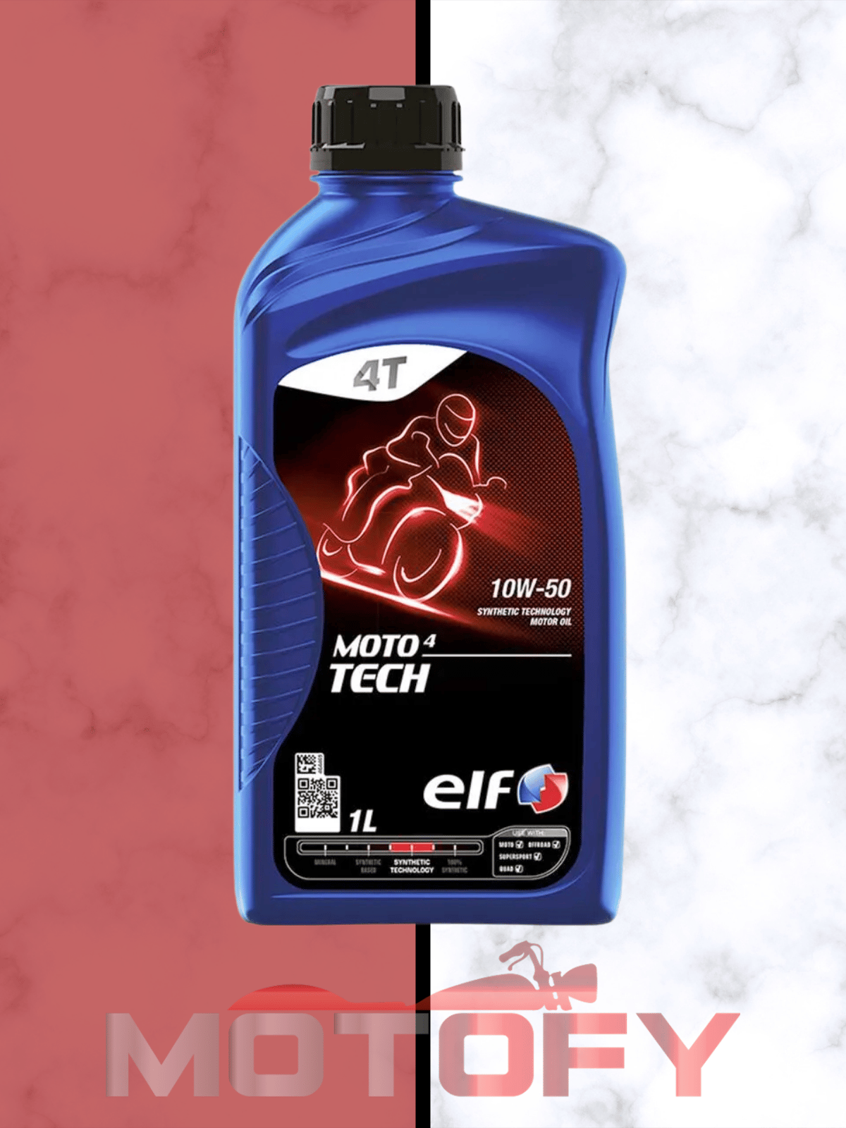 ELF MOTO 4 TECH 10W 50 1L SENTETİK MOTOSİKLET YAĞI - API SN - JASO MA2