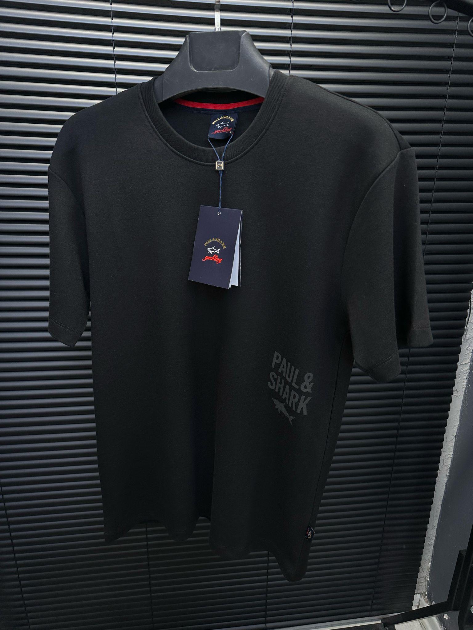 Marka Baskılı Basic T-Shirt - Siyah