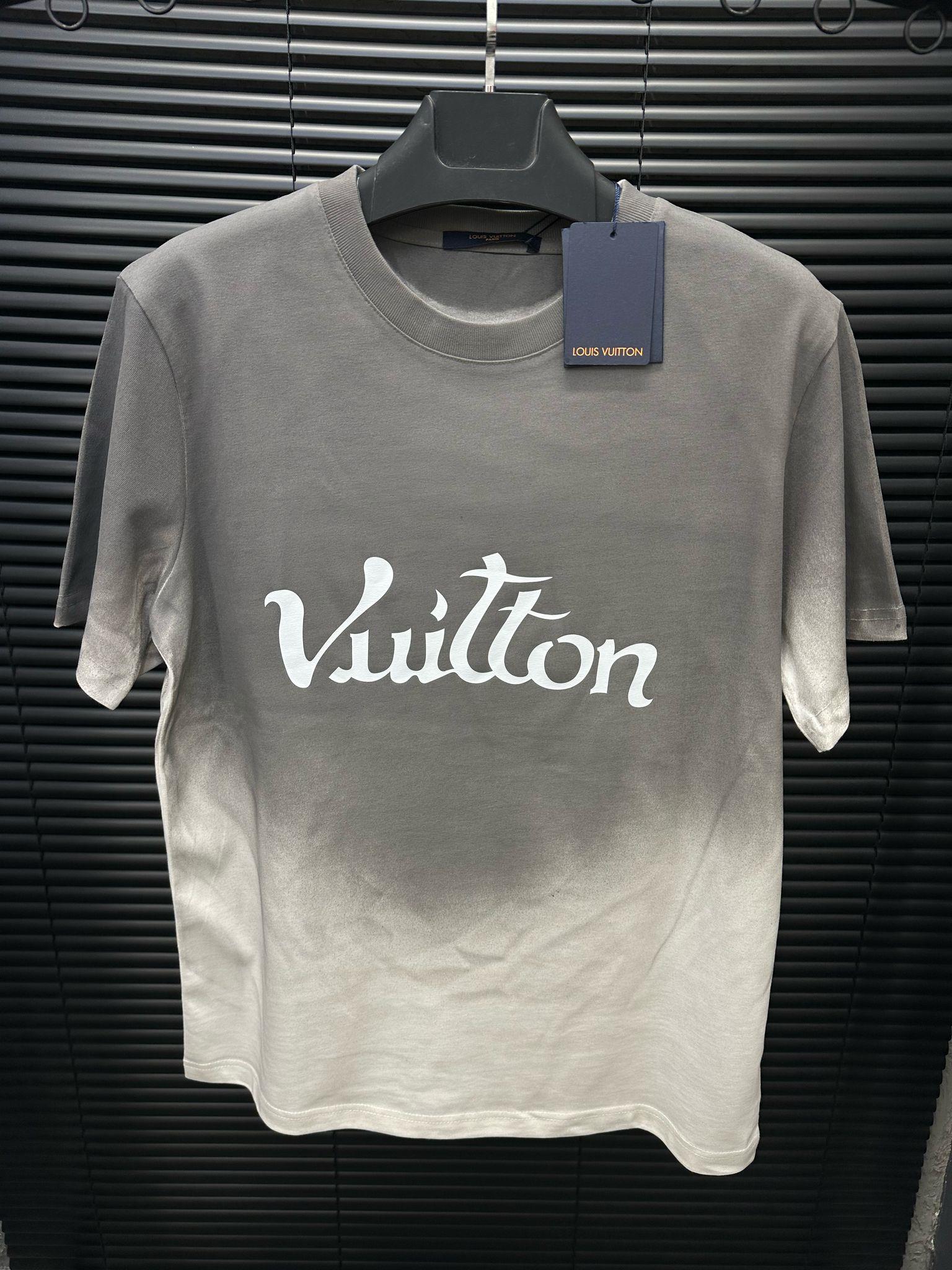 Renk Geçişli Marka Baskılı Oversize T-Shirt - Antrasit