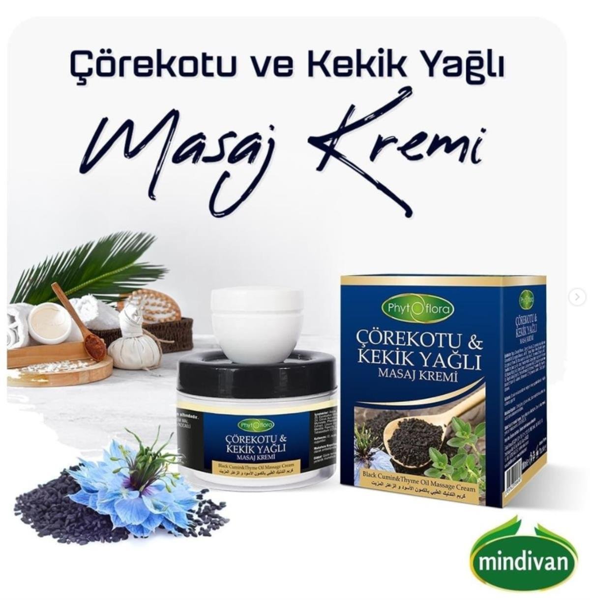 Çörekotu Yağlı & Kekik Yağlı Masaj Kremi | Mindivan.com.tr