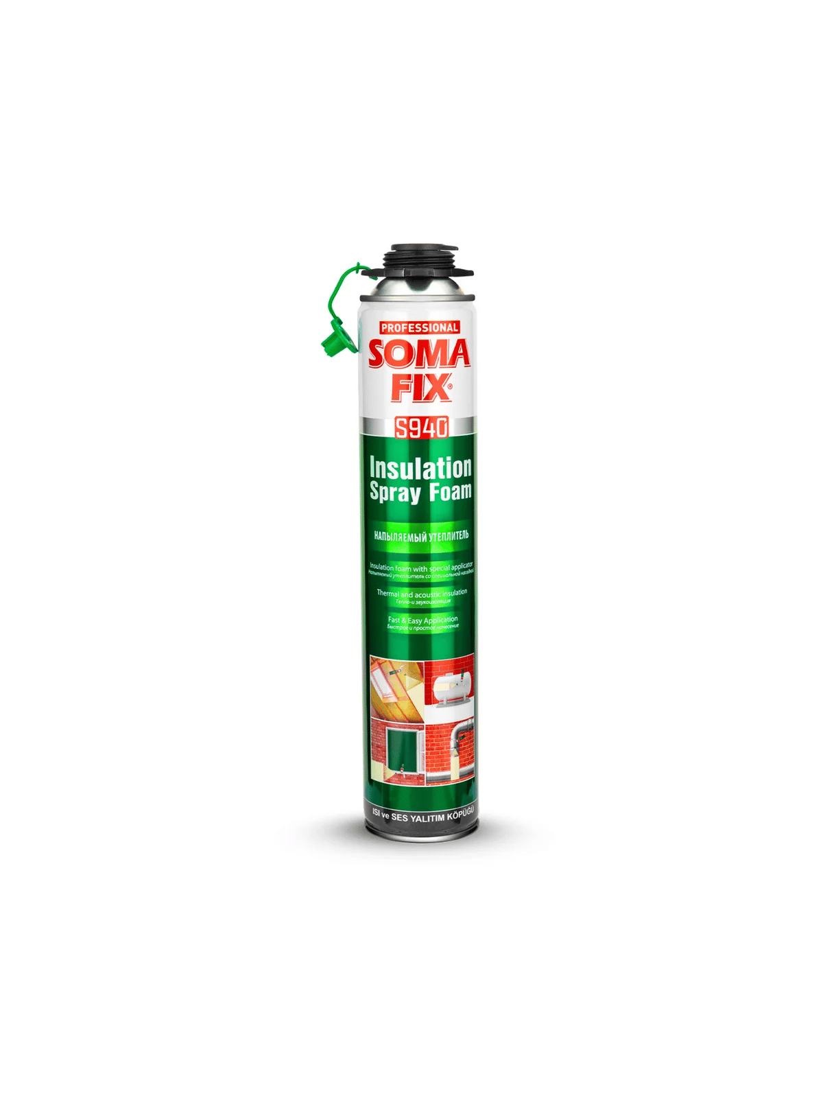 SOMAFIX S940 Poliüretan Isı ve Ses Yalıtım Köpüğü Tabancalı 850ml