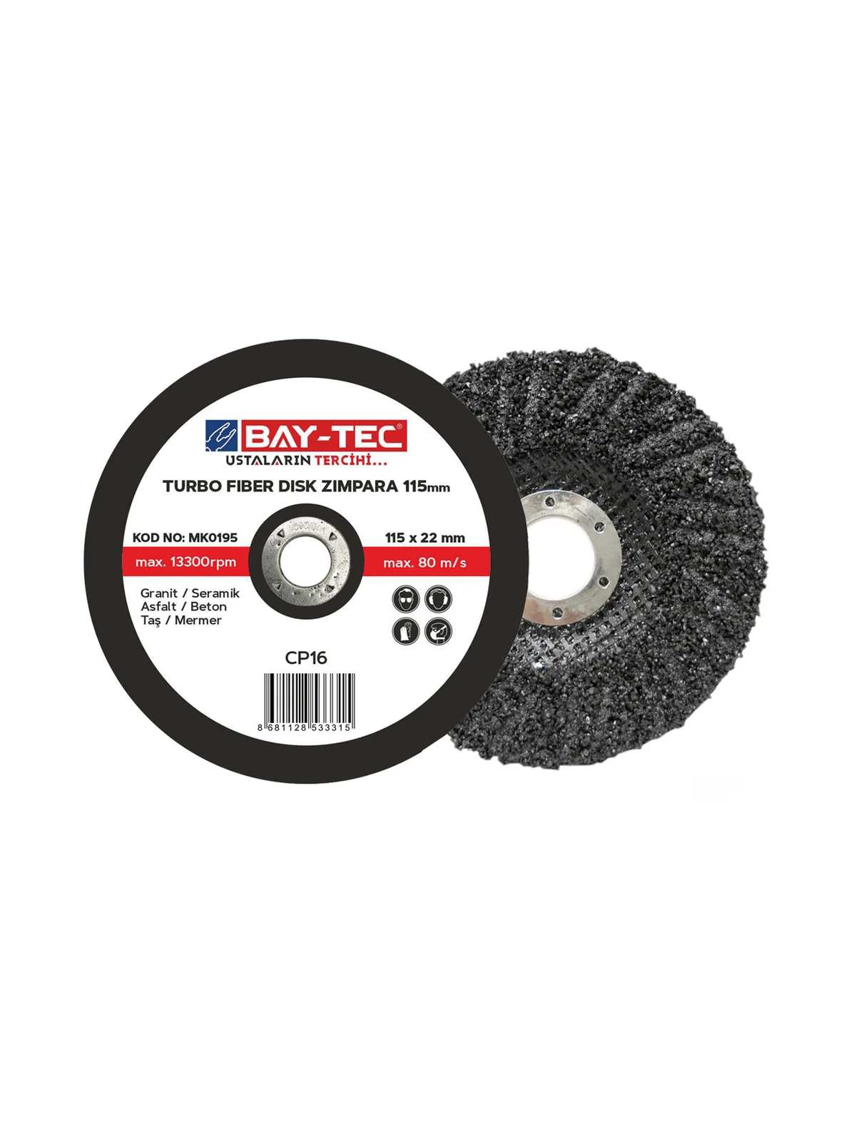 Turbo Fiber Disk Zımpara 115 mm MK0195 | Garmak