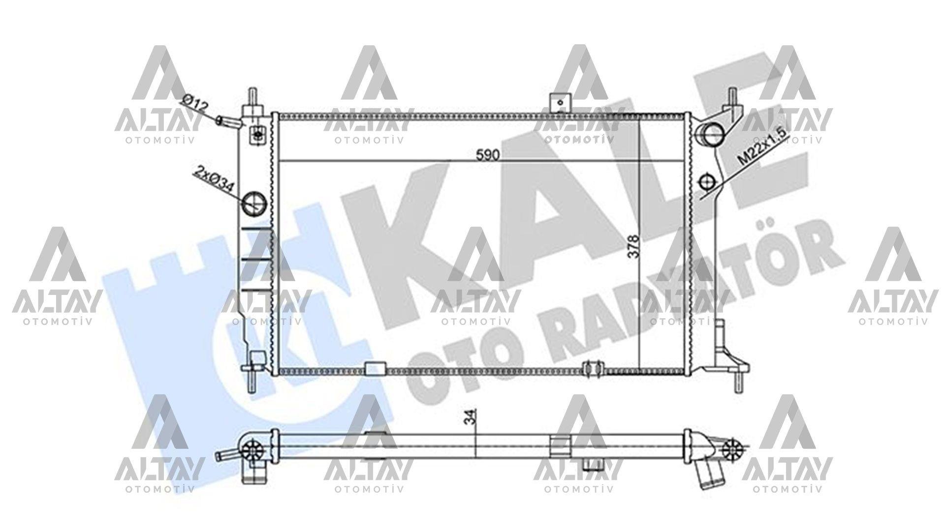 RADYATÖR SU ASTRA F X16XEL-X14XE-X20XEV-X14NZ-C14SE KLIMALI M-T