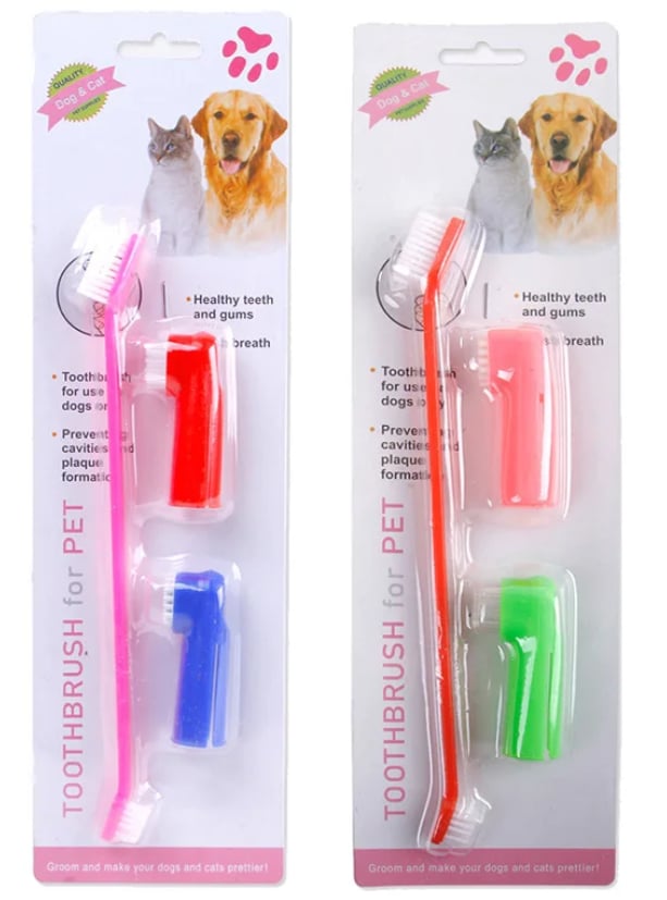 PATİSHOPYAÇift Başlı+2 Fırçalı Ağız Bakım Seti (KUTULU)