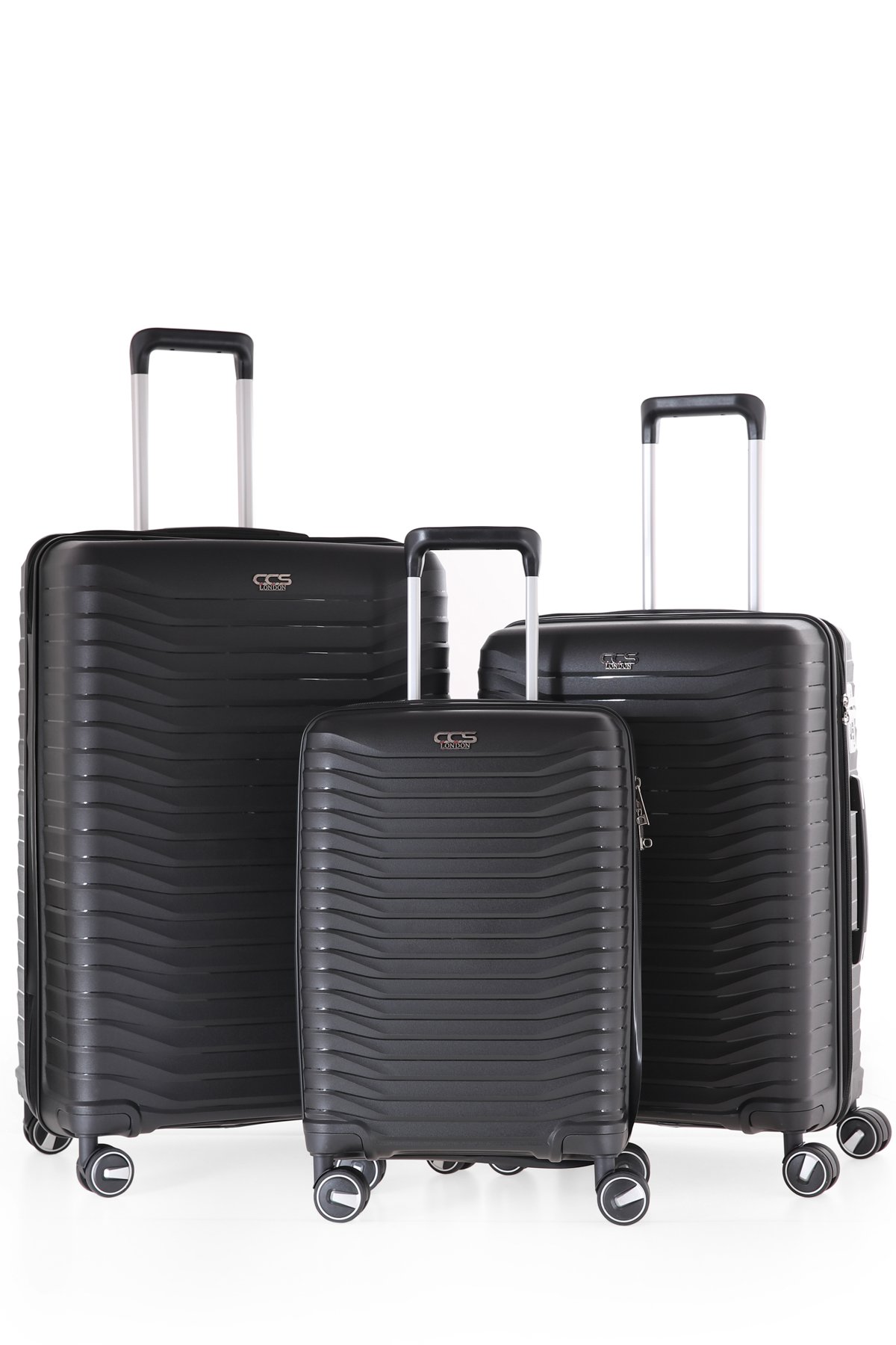 Seyahatleriniz İçin Mükemmel Partner: Ultra Dayanıklı 3'Lü Set Valiz & Bavul  Siyah