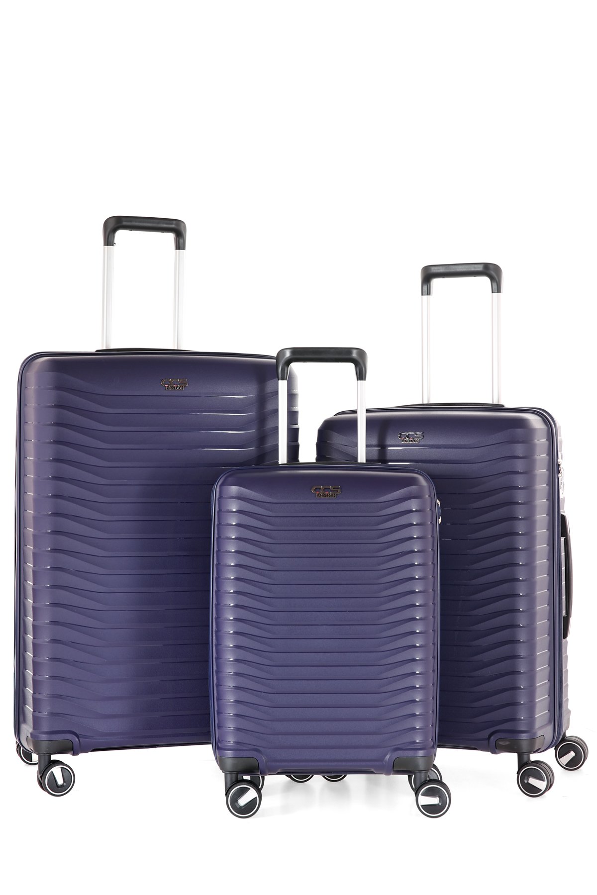 Seyahatleriniz İçin Mükemmel Partner: Ultra Dayanıklı 3'Lü Set Valiz & Bavul  Lacivert
