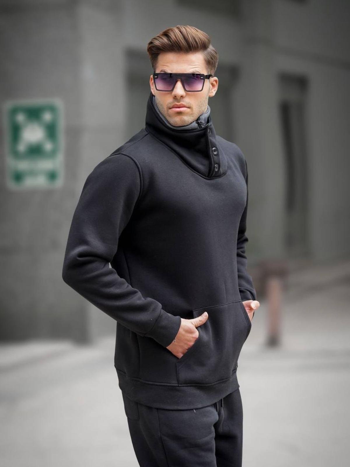 Double top collar sweatshirt