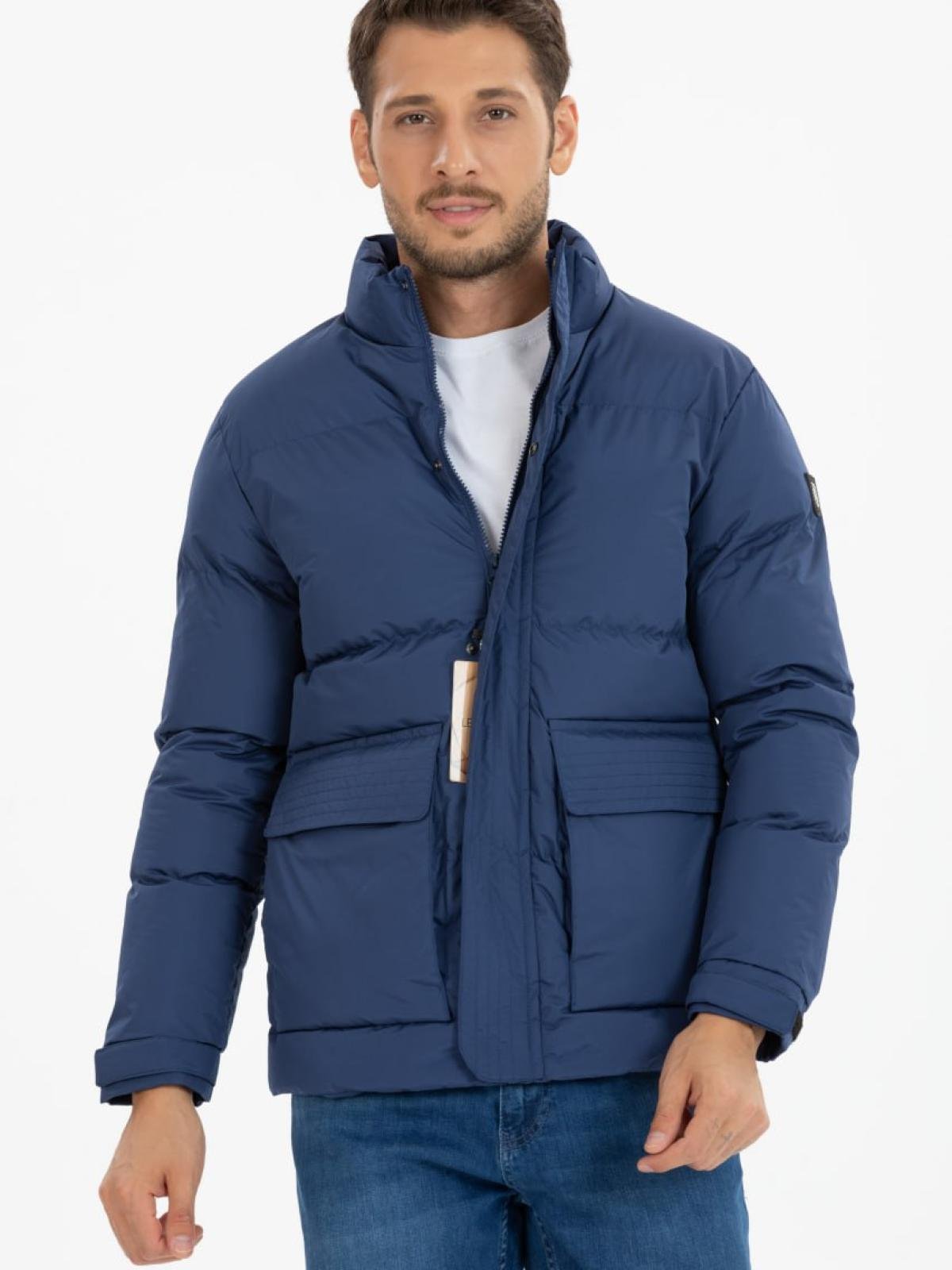 Royal blue puffer jacket mens clearance