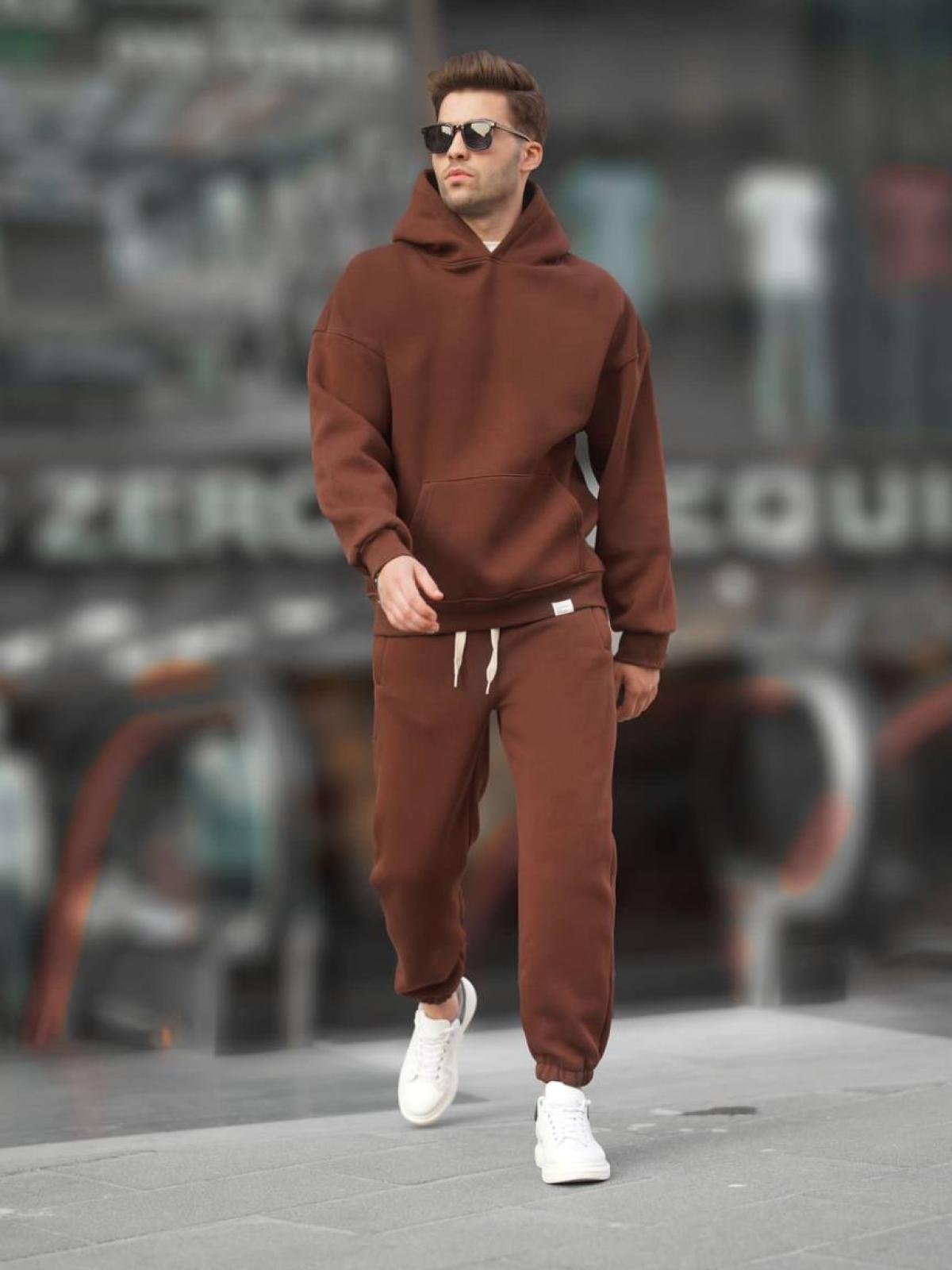 Mens hoodie tracksuit set sale