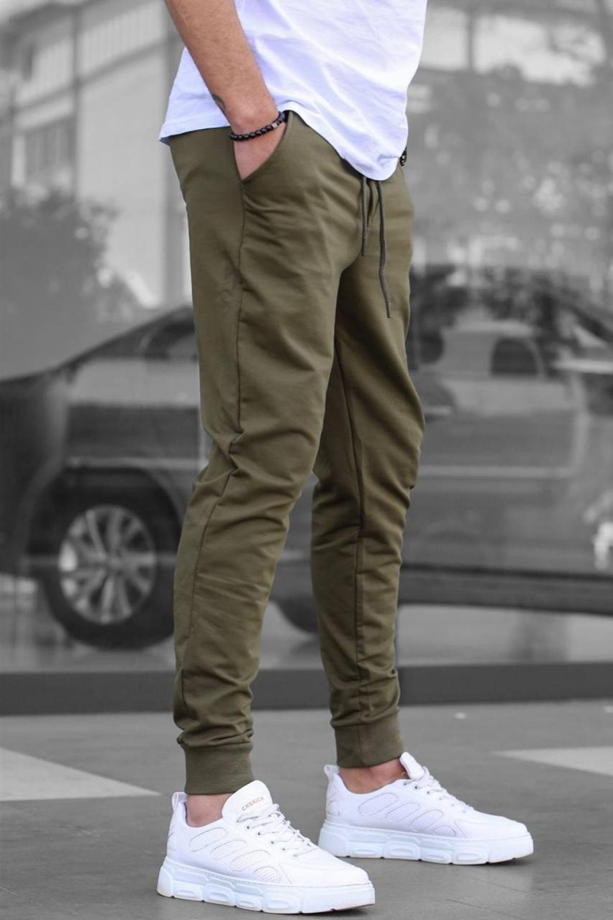 Men jogger pants wholesale Khaki color Wholesale Sweatpants