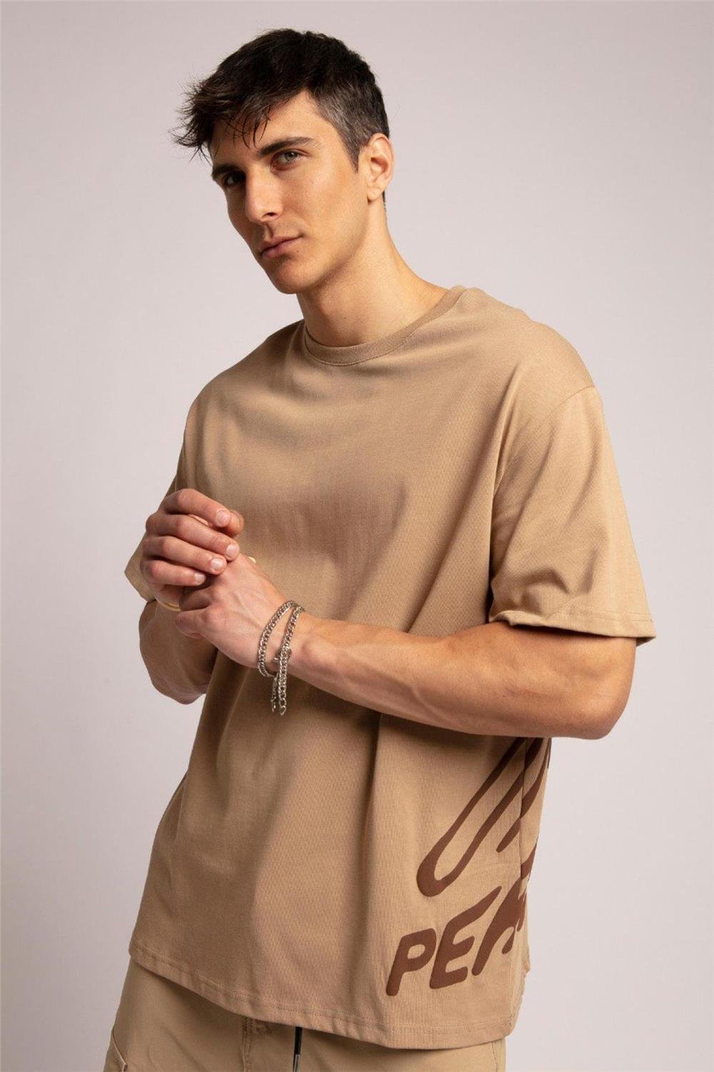 Tシャツ・カットソー   Men T-shirt Cream K10K112487 YAS Printed T-shirt | Beige | Jack & Jones®