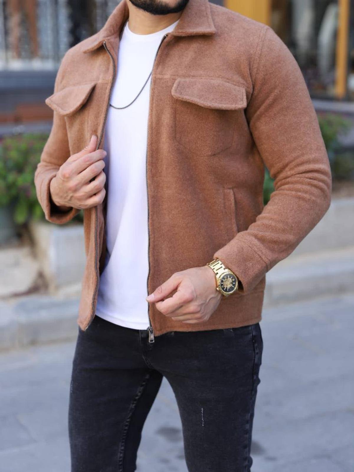 Men short coat wholesale Camel color From Turkey