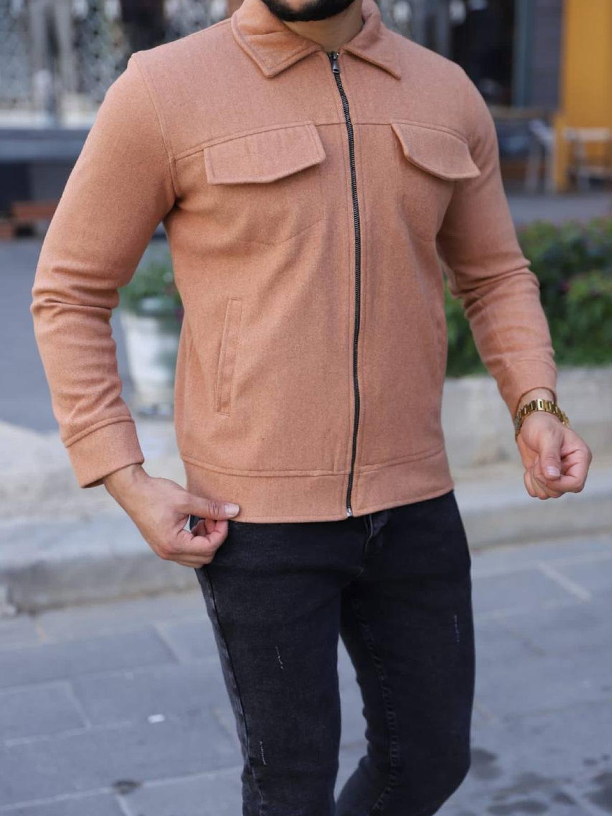 Short color camel top