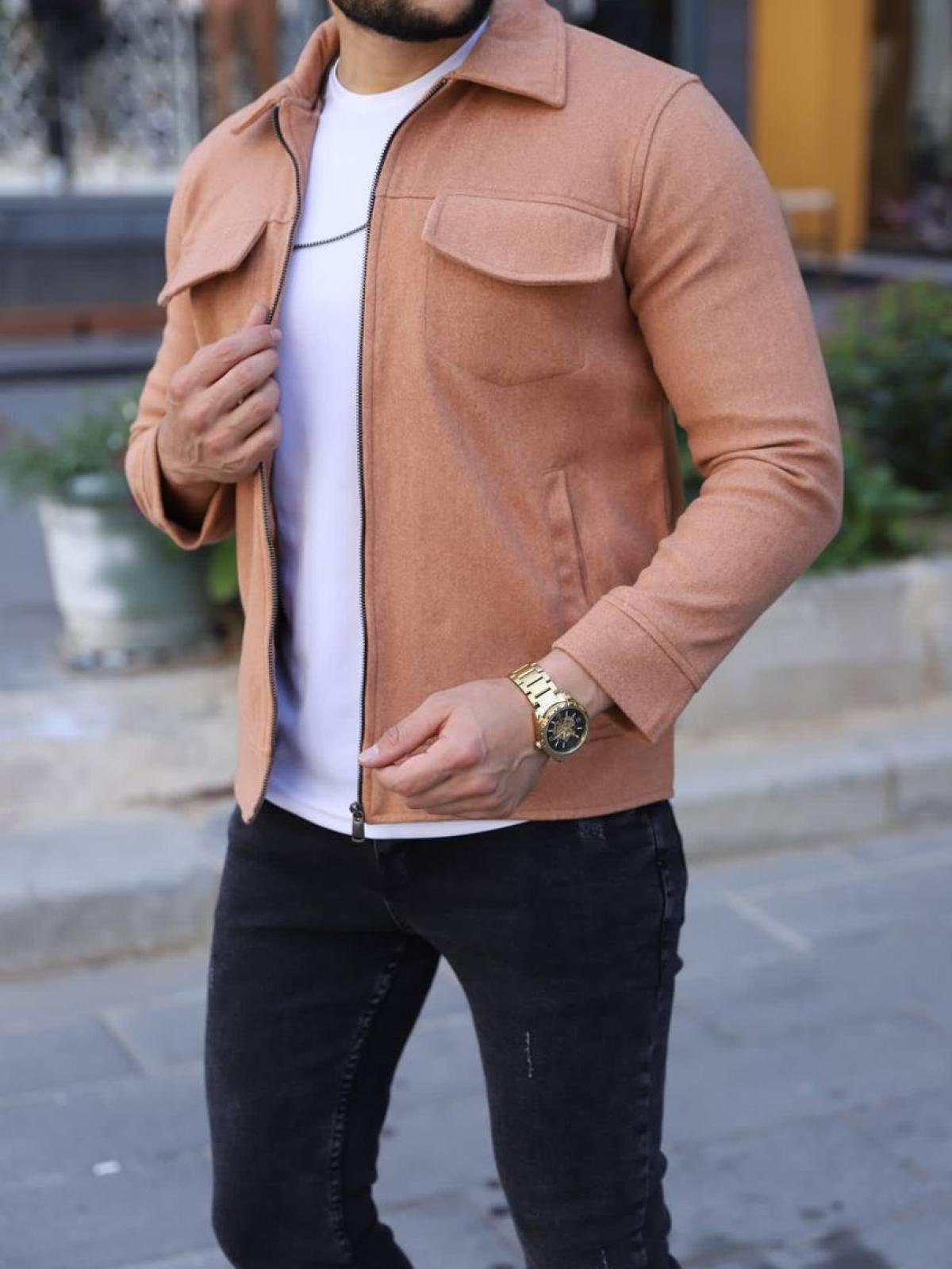 Men short coat wholesale Camel color Wholesale Coat