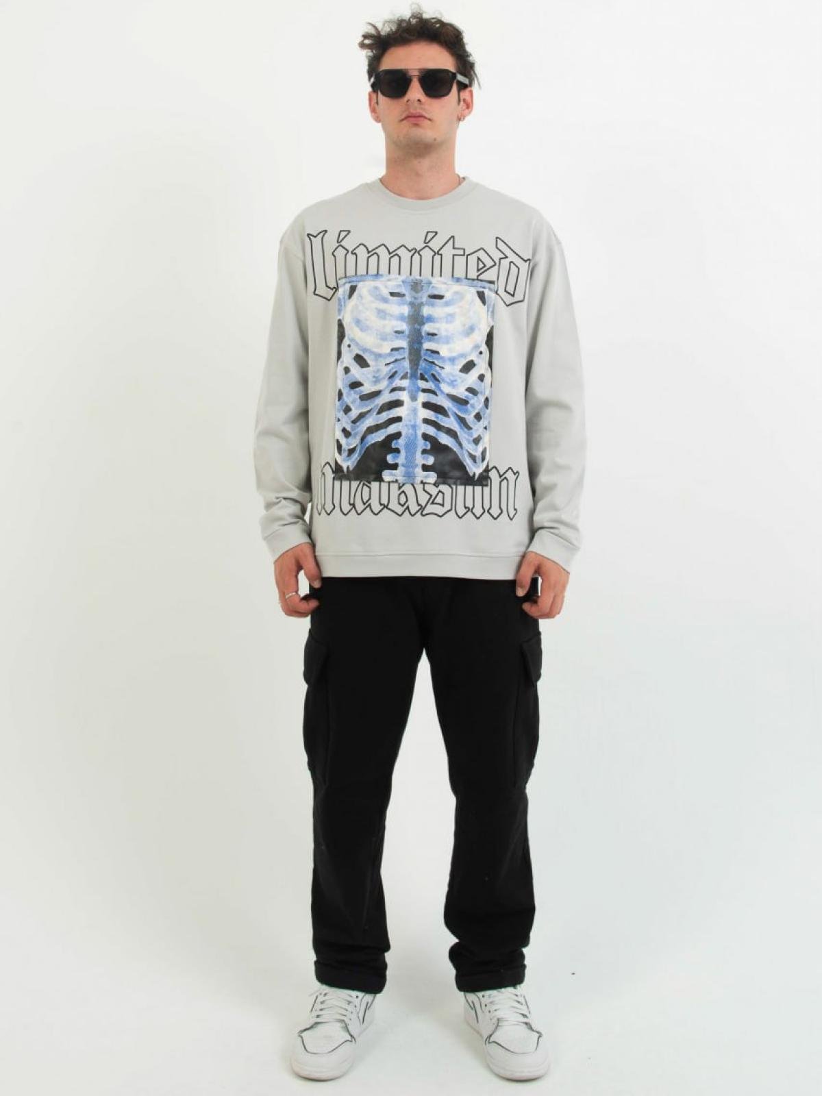 Erkek Supreme Kuma Sweatshirt Yamal Toptan Ac k Gri Renk Toptan Sat