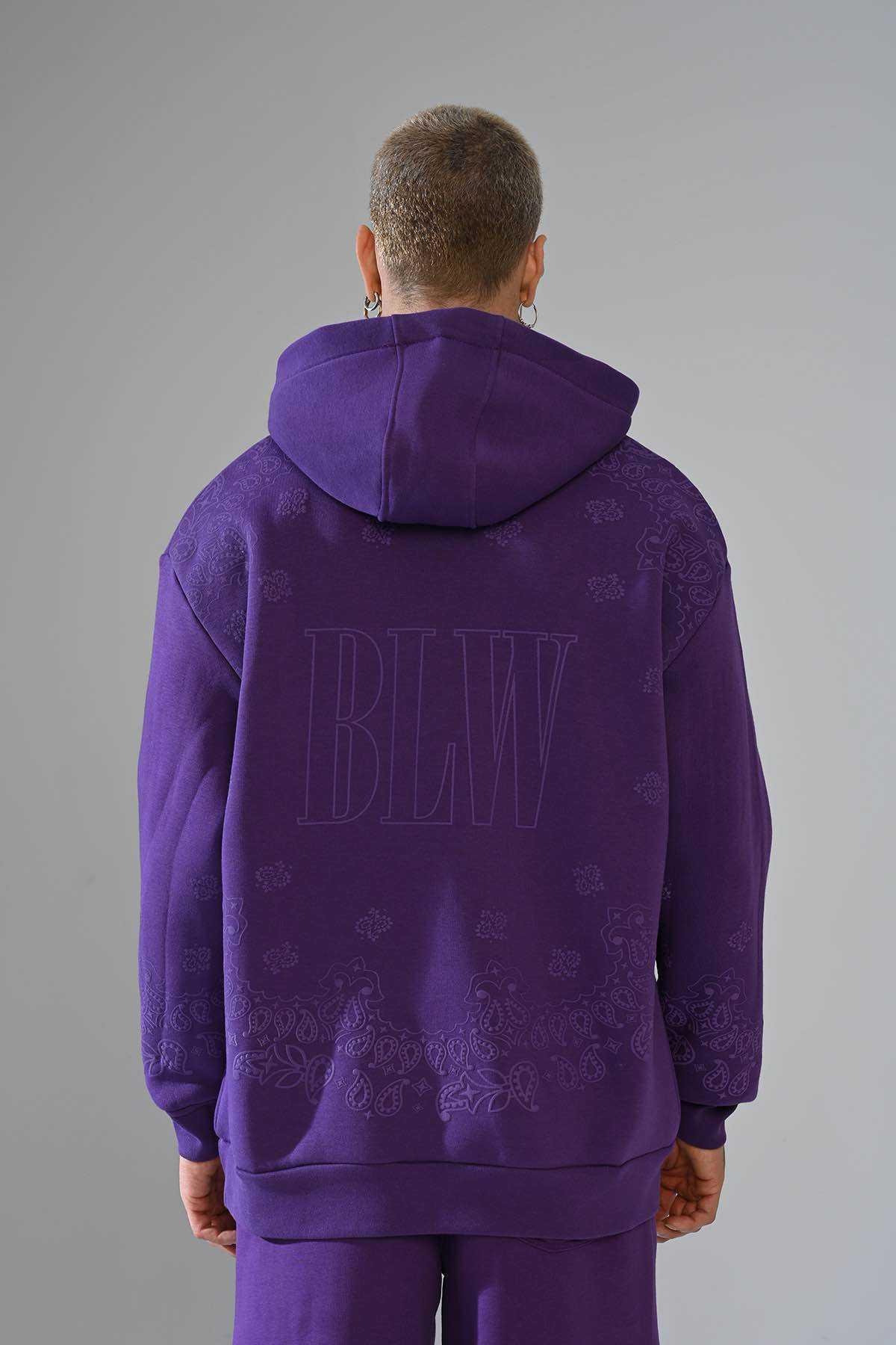 Wholesale Men Purple Hoodie Wholesale Sweatshirt