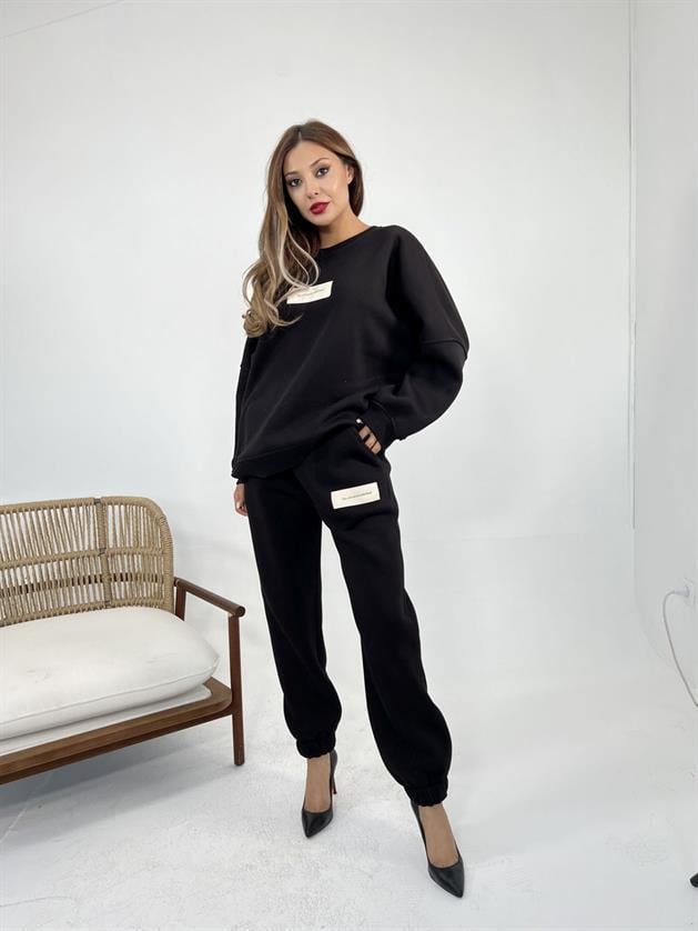 Wholesale Women Tracksuit Set Black Wholesale Modern