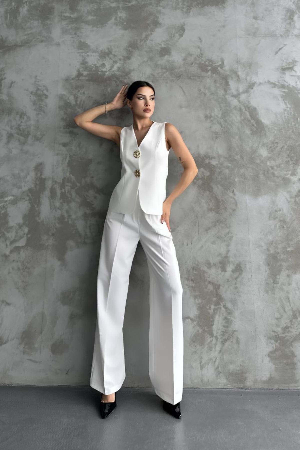 Top white two piece outfit women's Shop