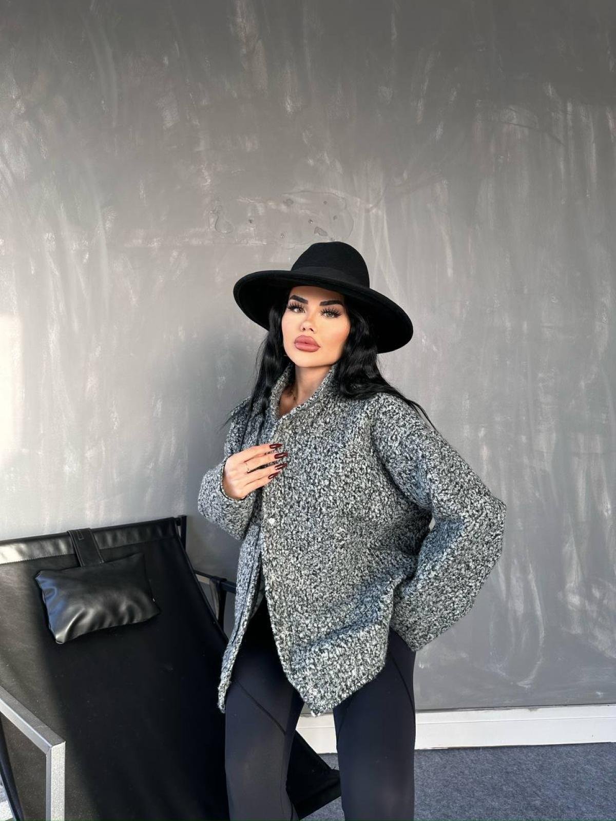 Women bomber jacket wholesale Gray color Wholesale Bomber Jacket