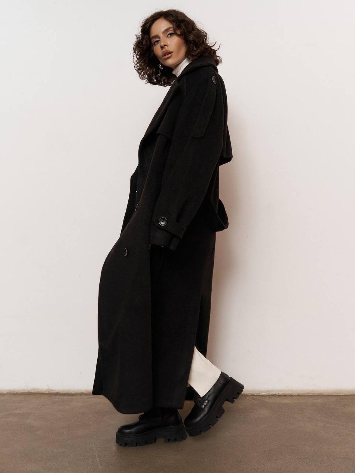 Women kasha fabric coat wholesale Black color | Toptan Giyim