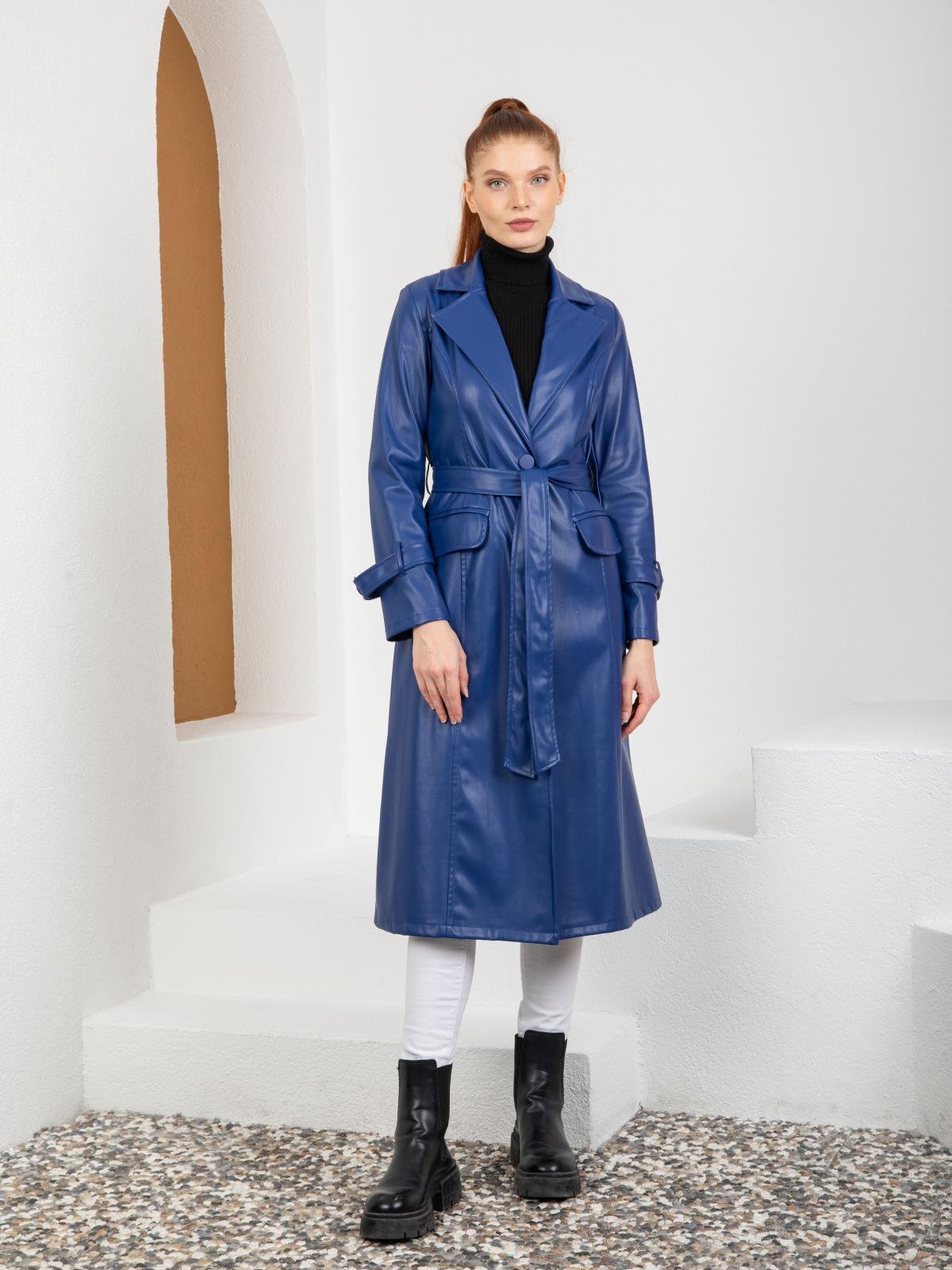 Cobalt blue outlet trench coat