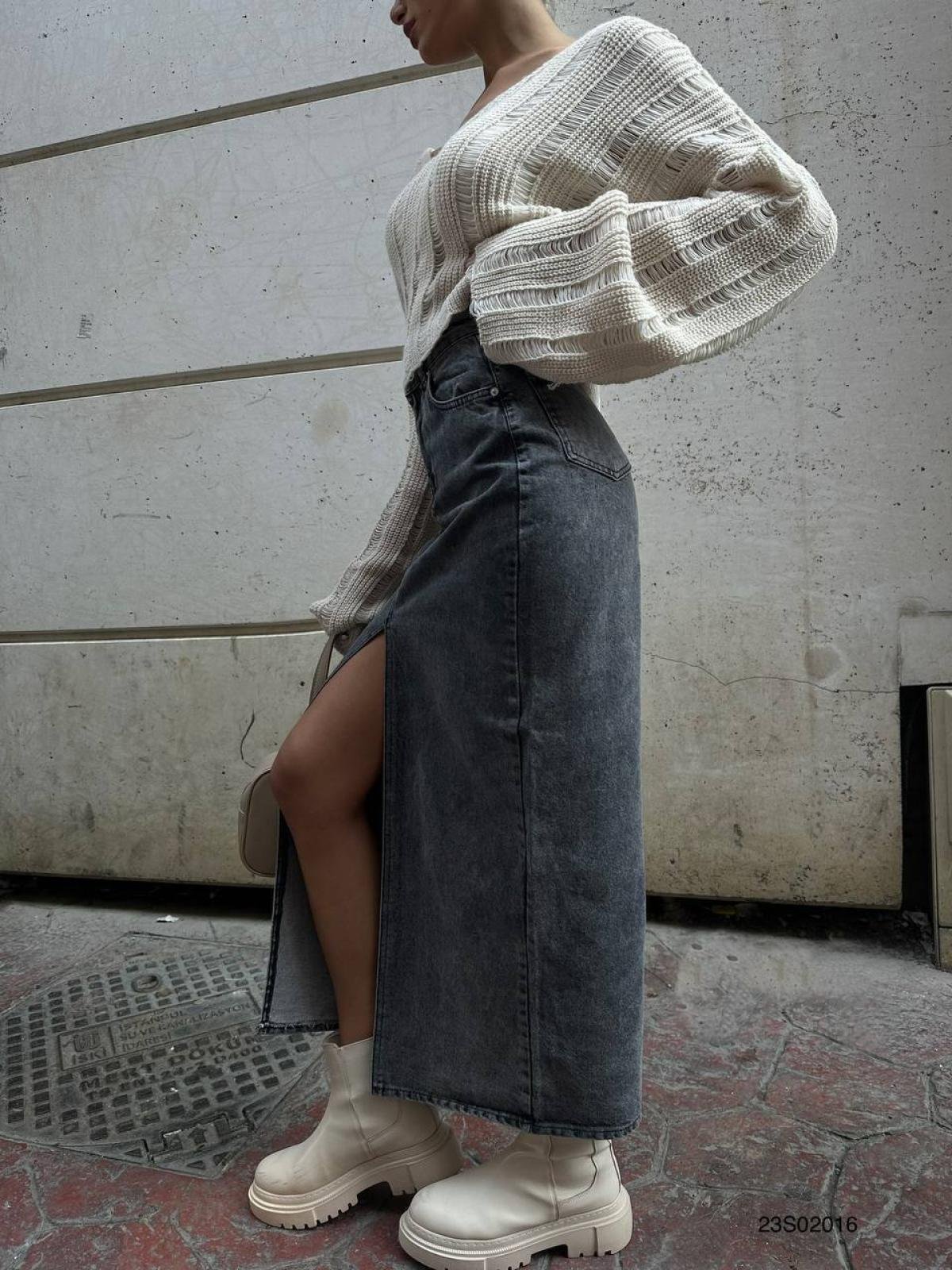 Denim skirt distributor cheap