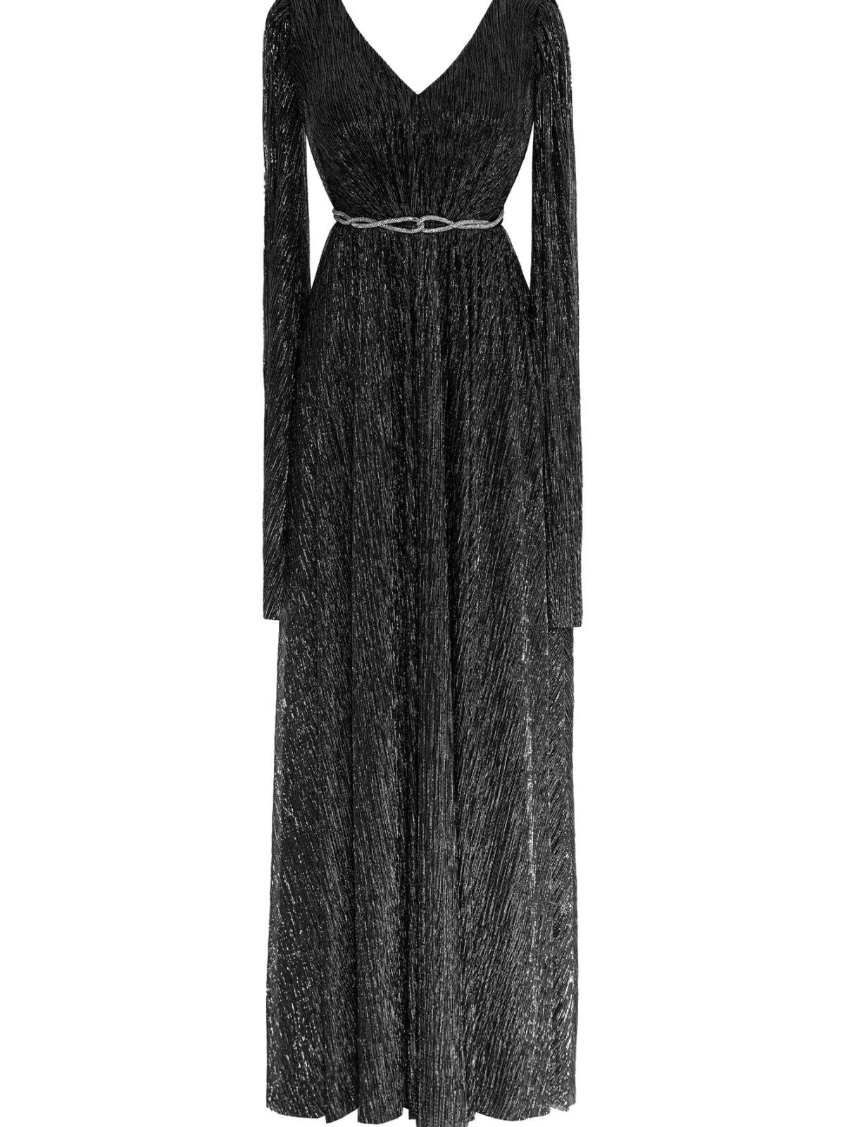 Women Moonlight Long Sleeve Maxi Dress Plus Size Wholesale Black