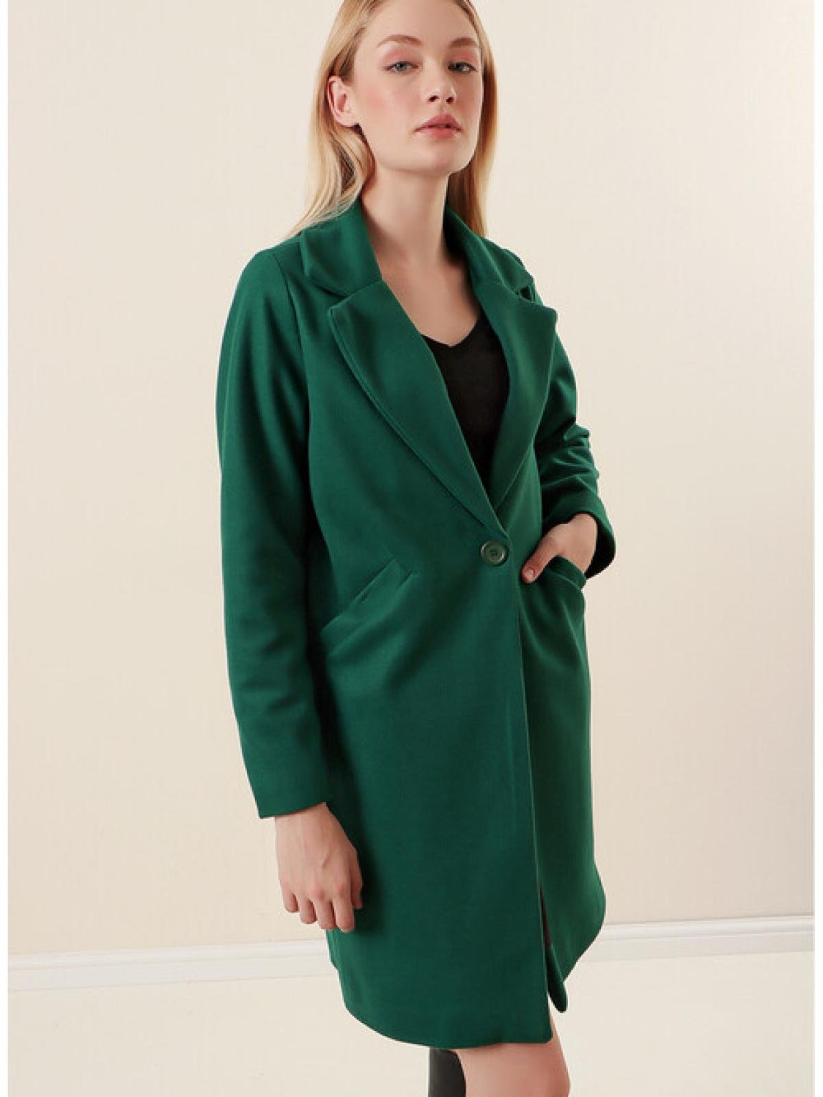 One button coat best sale