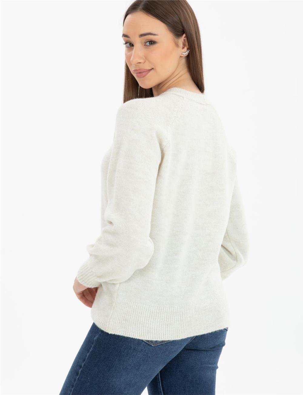 Cream colored sweater women's hot sale