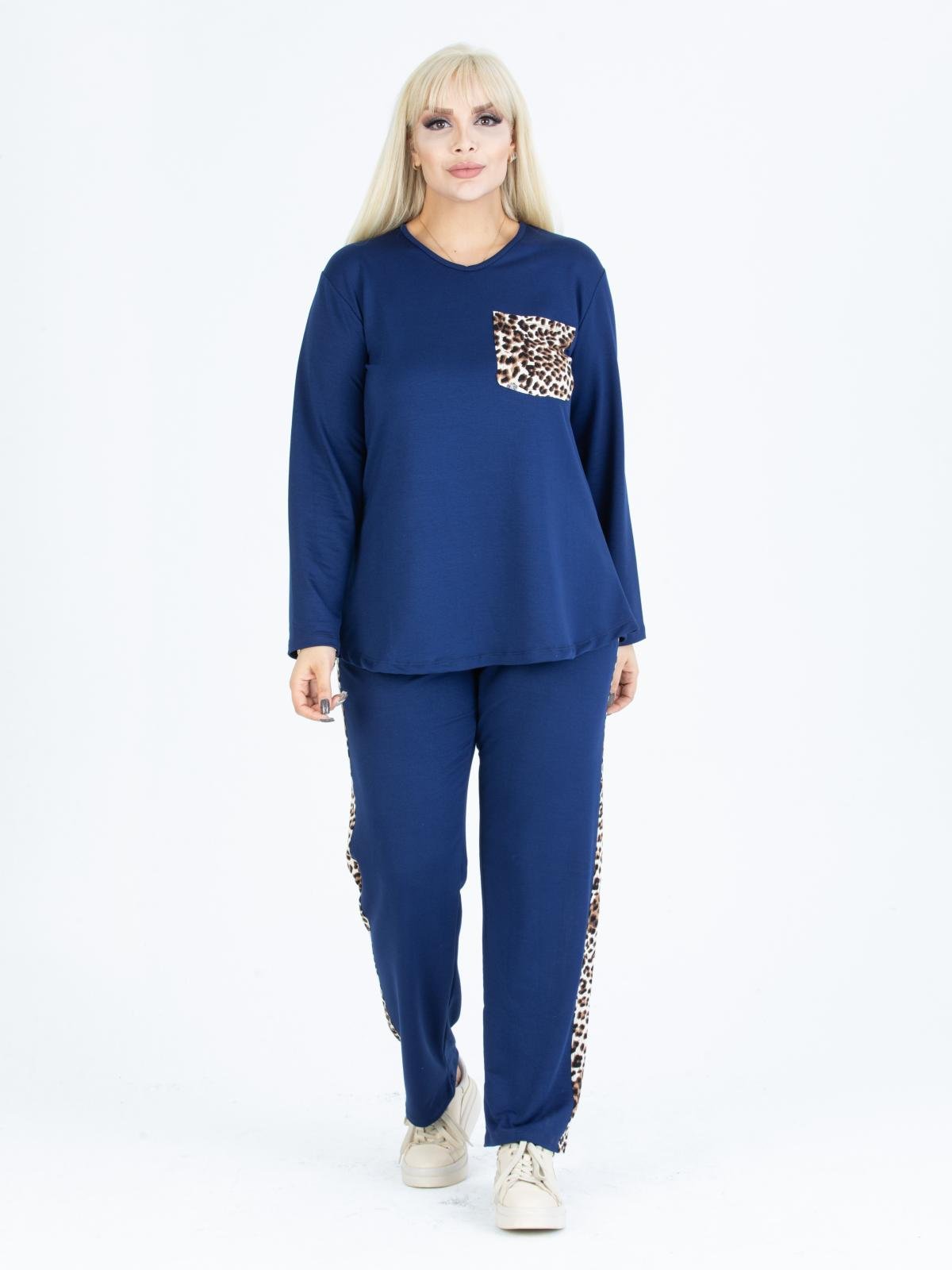 Women sweatsuit Plus size wholesale Cobalt Blue color Wholesale Tracksuit Set