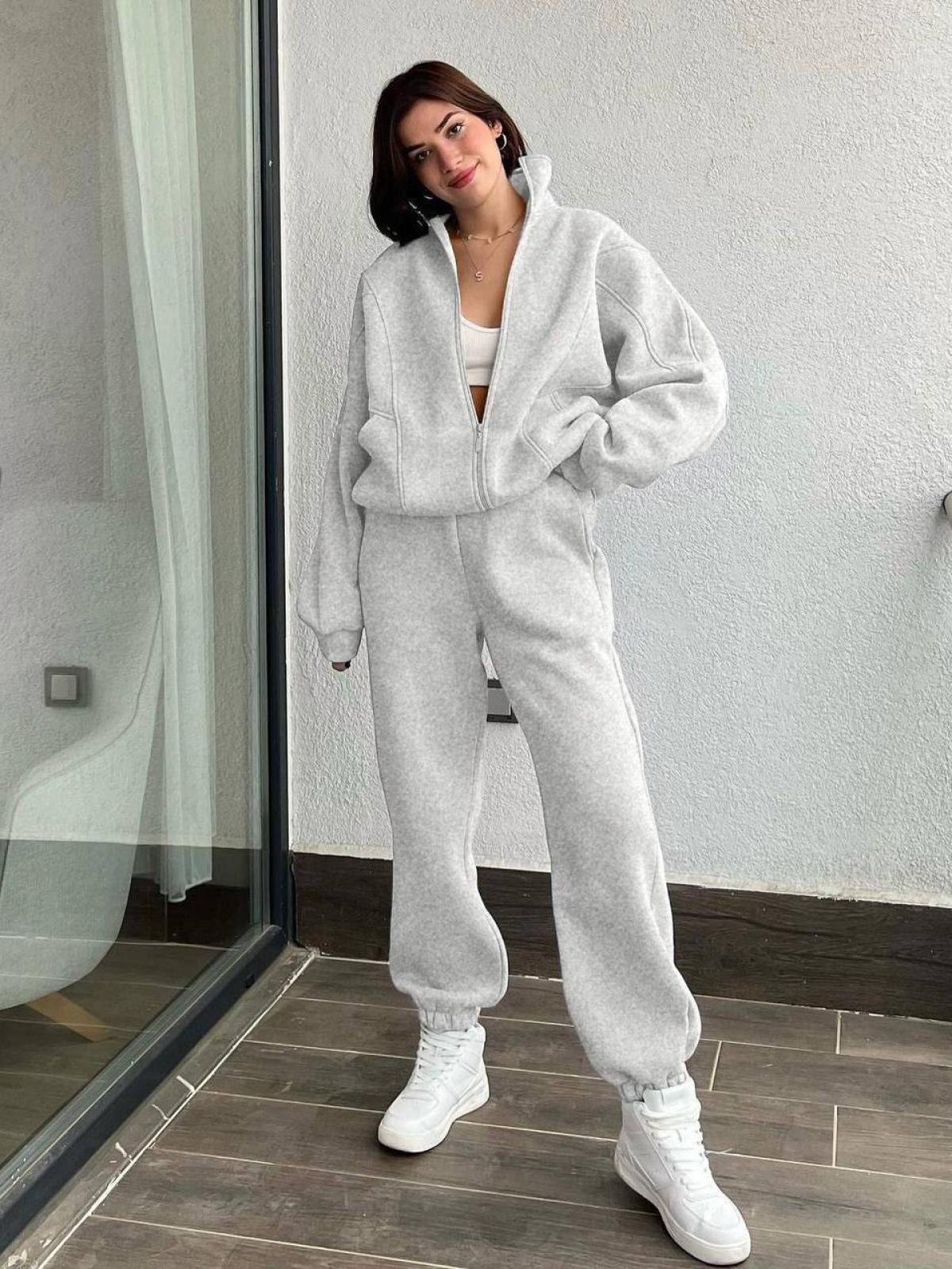 Light grey tracksuit womens new arrivals