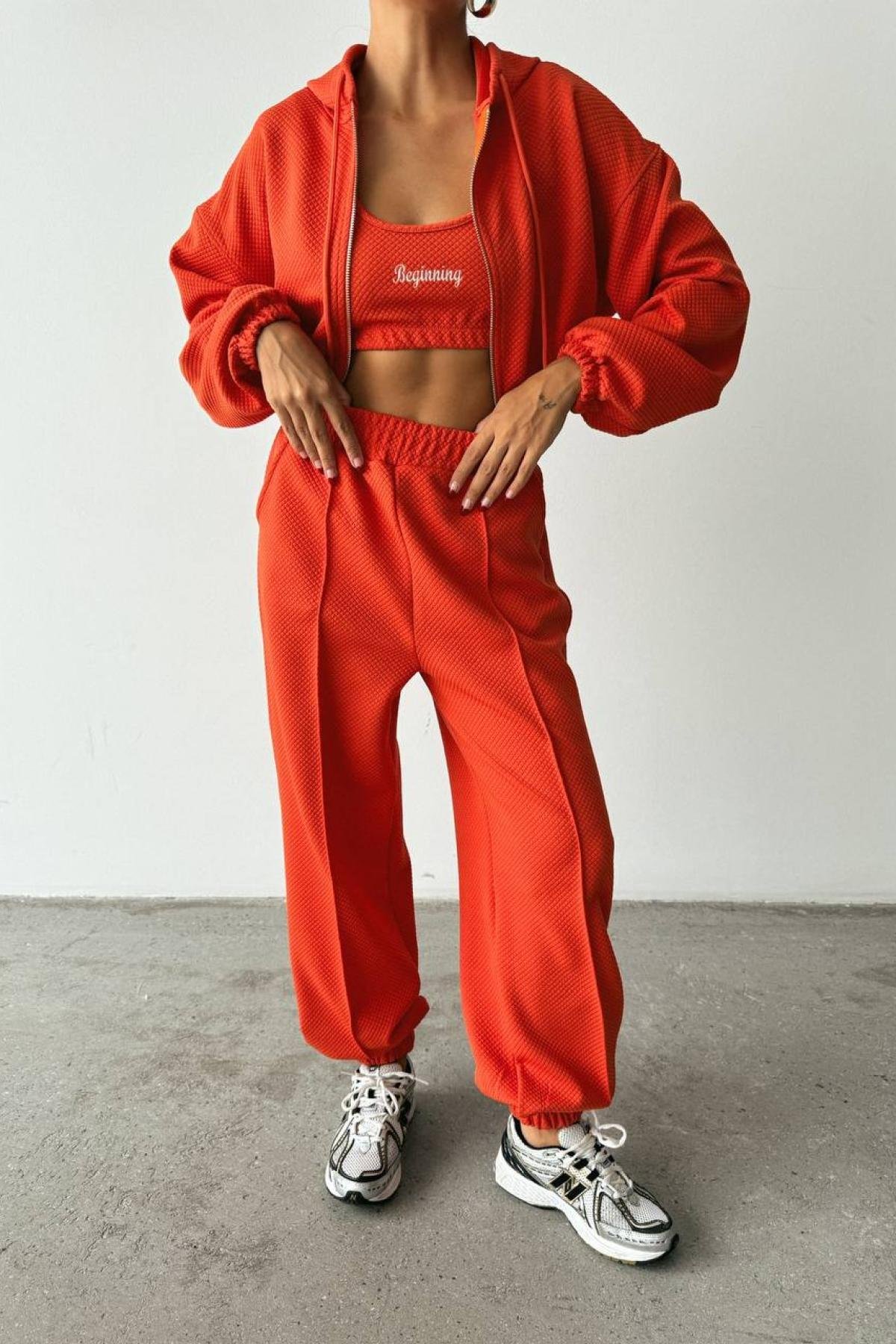 Women tracksuit wholesale Orange color